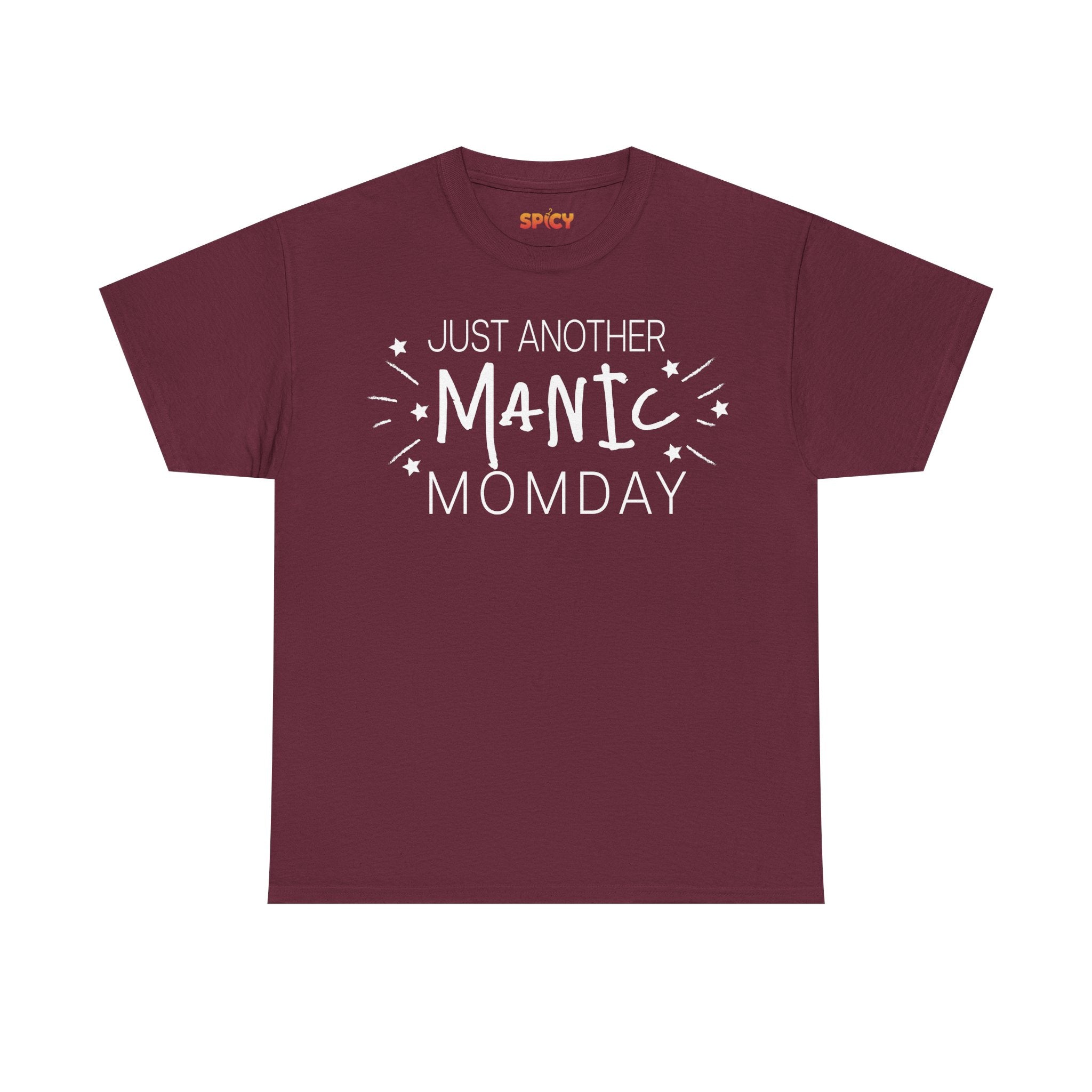 Manic Momday Unisex Heavy Cotton Tee - Casual Wear, Summer Style, Gift for Friends, Graphic Tee, Everyday Comfort