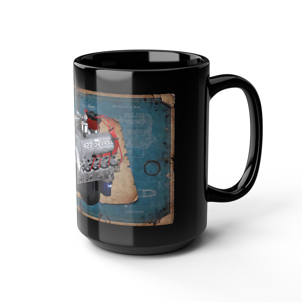 1970 Chevy 427 ZL1 engine blueprint coffee mug