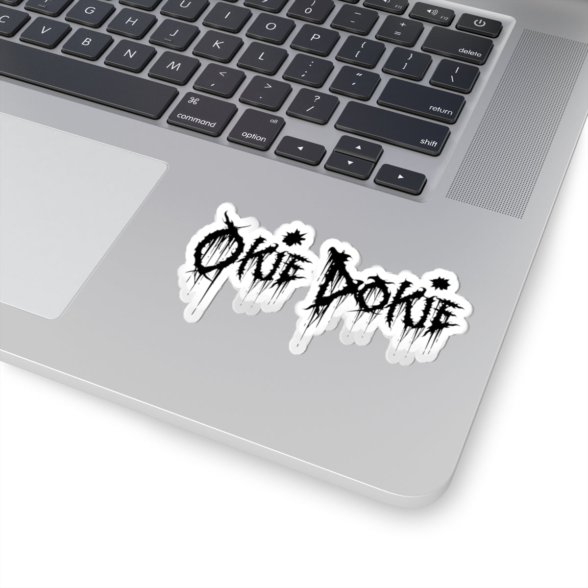 Okie Dokie Kiss-Cut Sticker — Grunge Drip Logo Decal Fallout