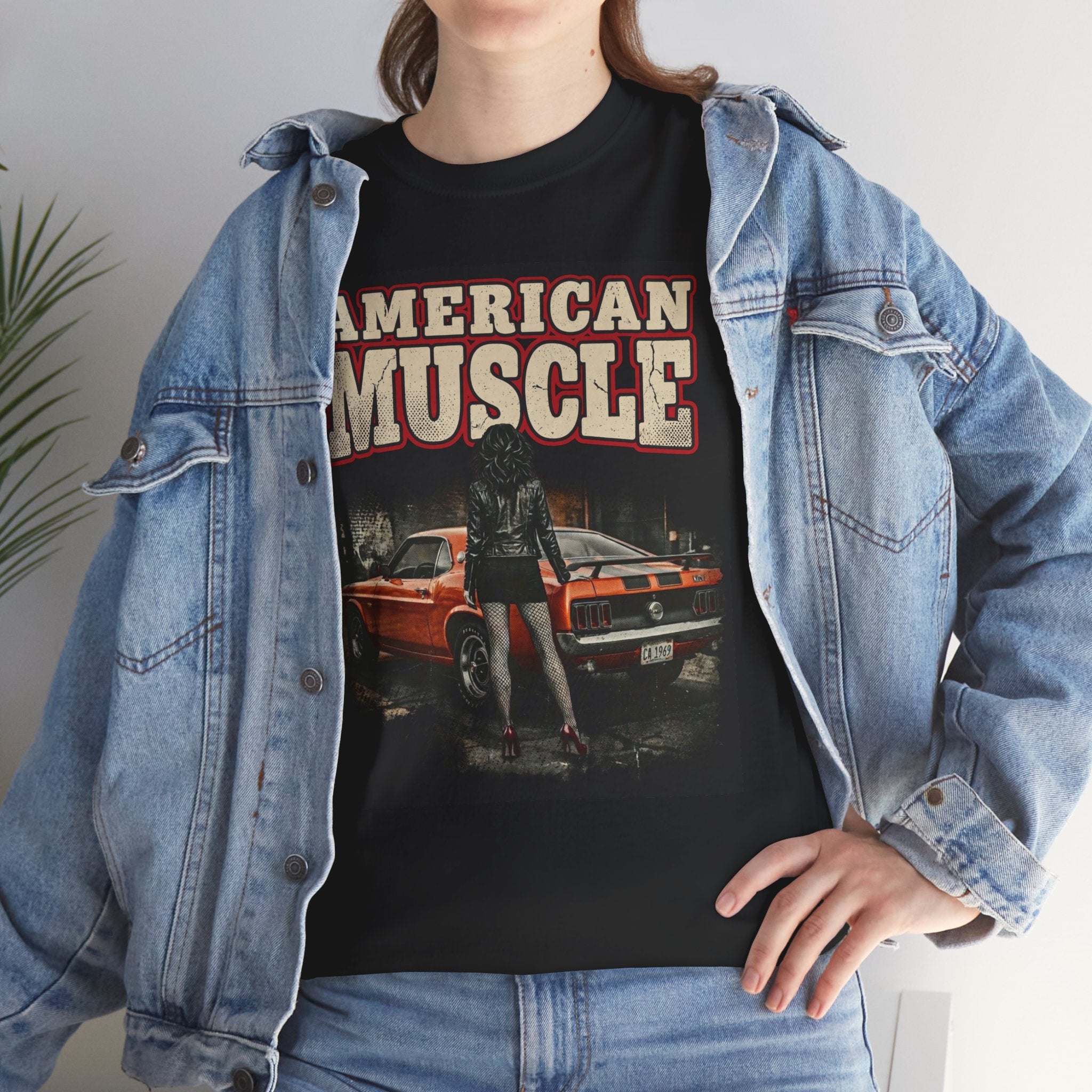 1969 Ford Mustang Mach 1 - American Muscle T-Shirt — Vintage Car Garage Tee