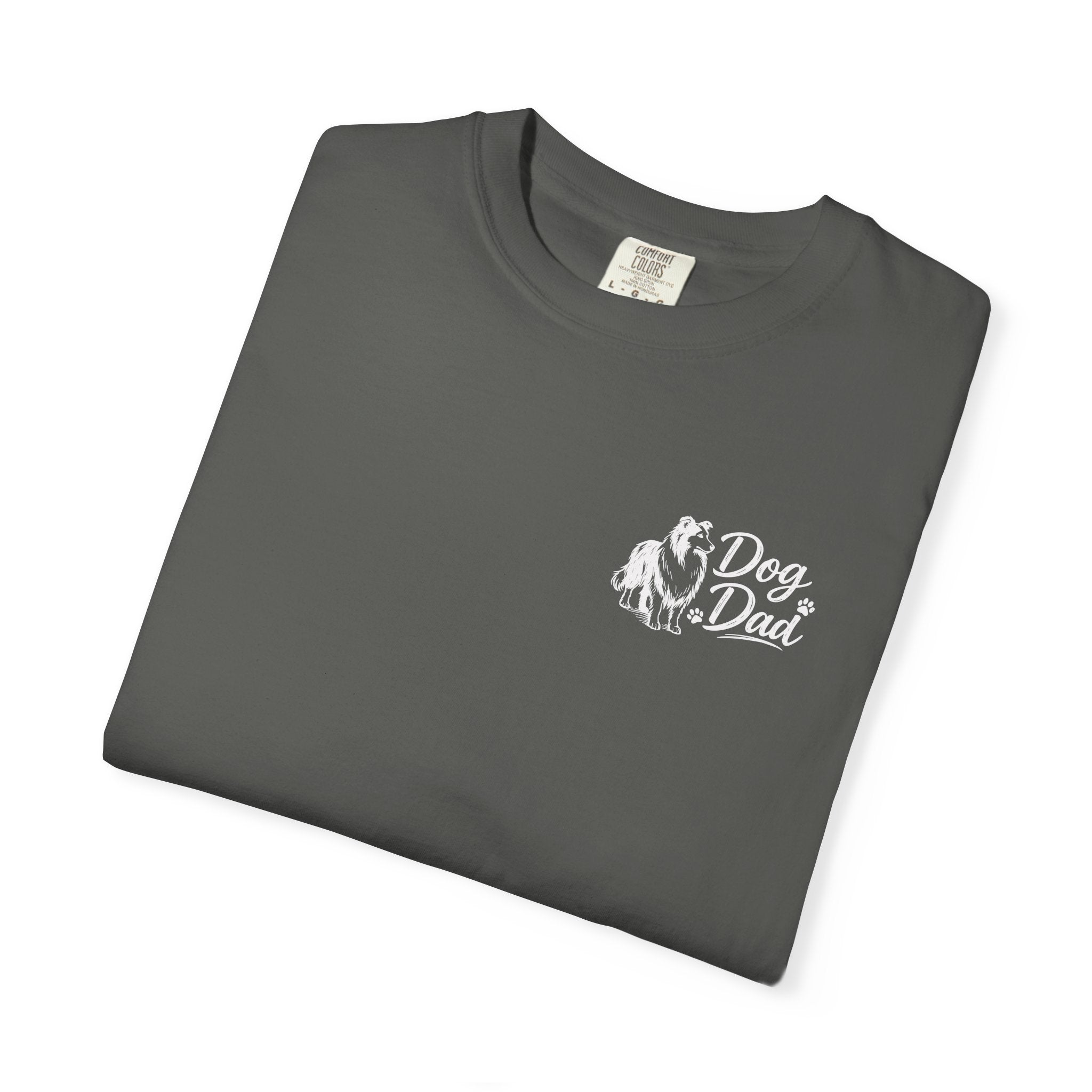 Dog Dad Collie Lover T‑Shirt — Graphic Pet Dad Tee (Small Chest Print)