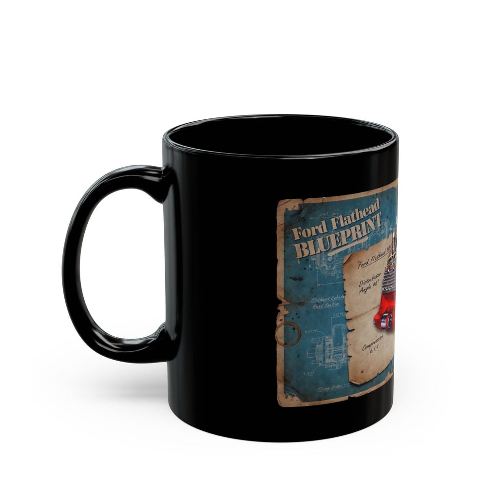 Ford Flathead Engine Blueprint Mug – Engine Design #7