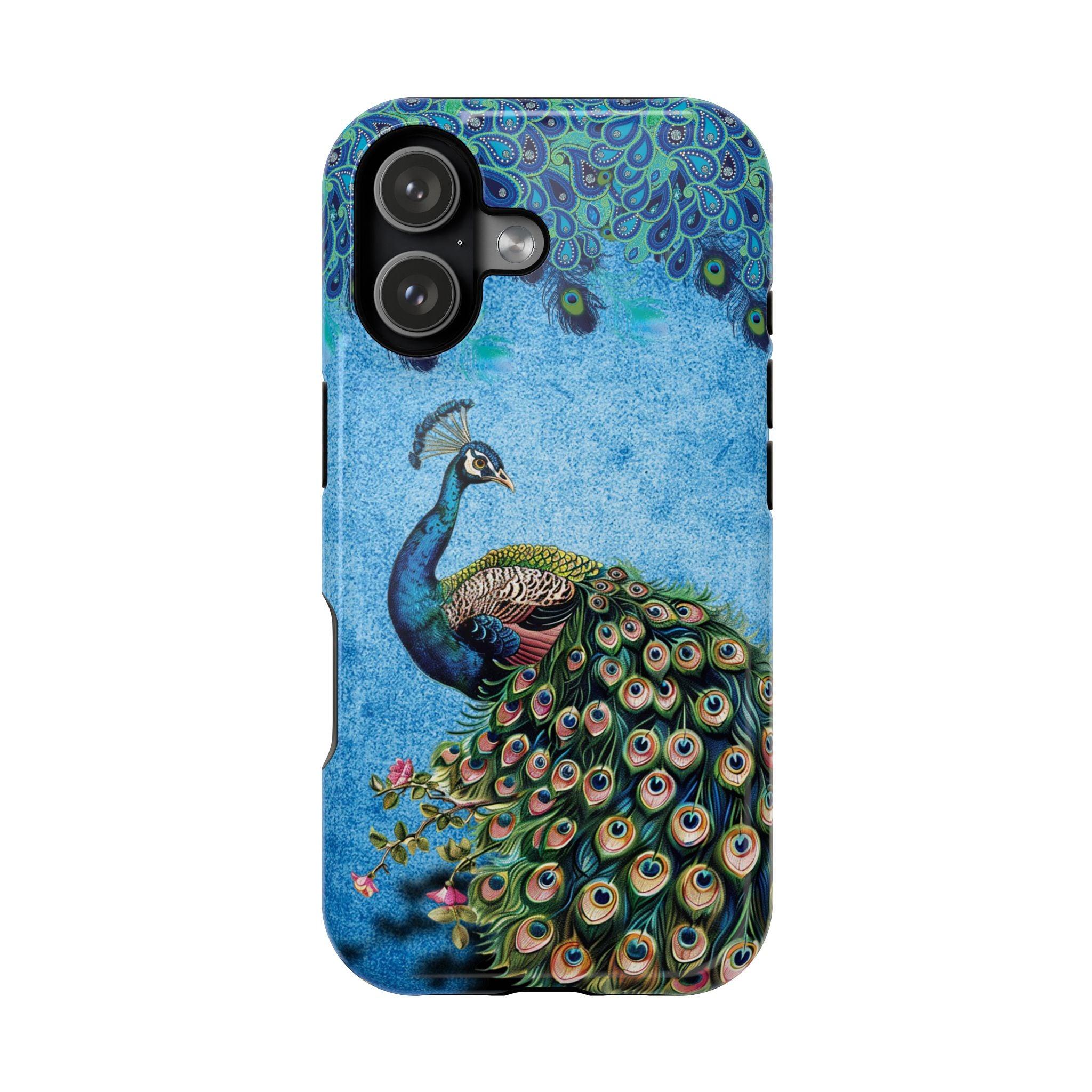 Peacock Elegance Phone Case — Magnetic Impact-Resistant Design