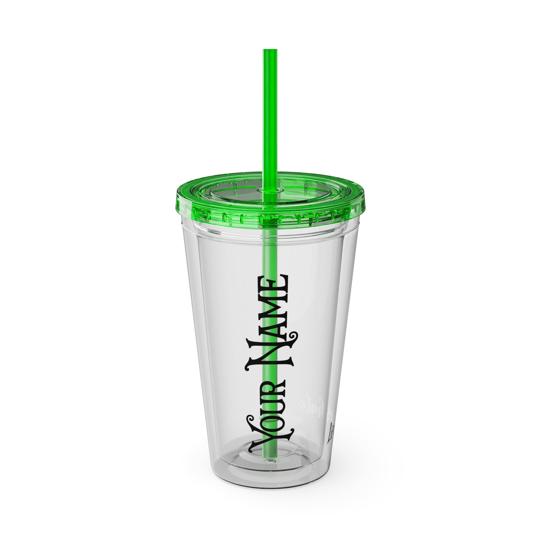 Personalized Sunsplash 16oz Clear Tumbler with Straw – Perfect for Any Drink