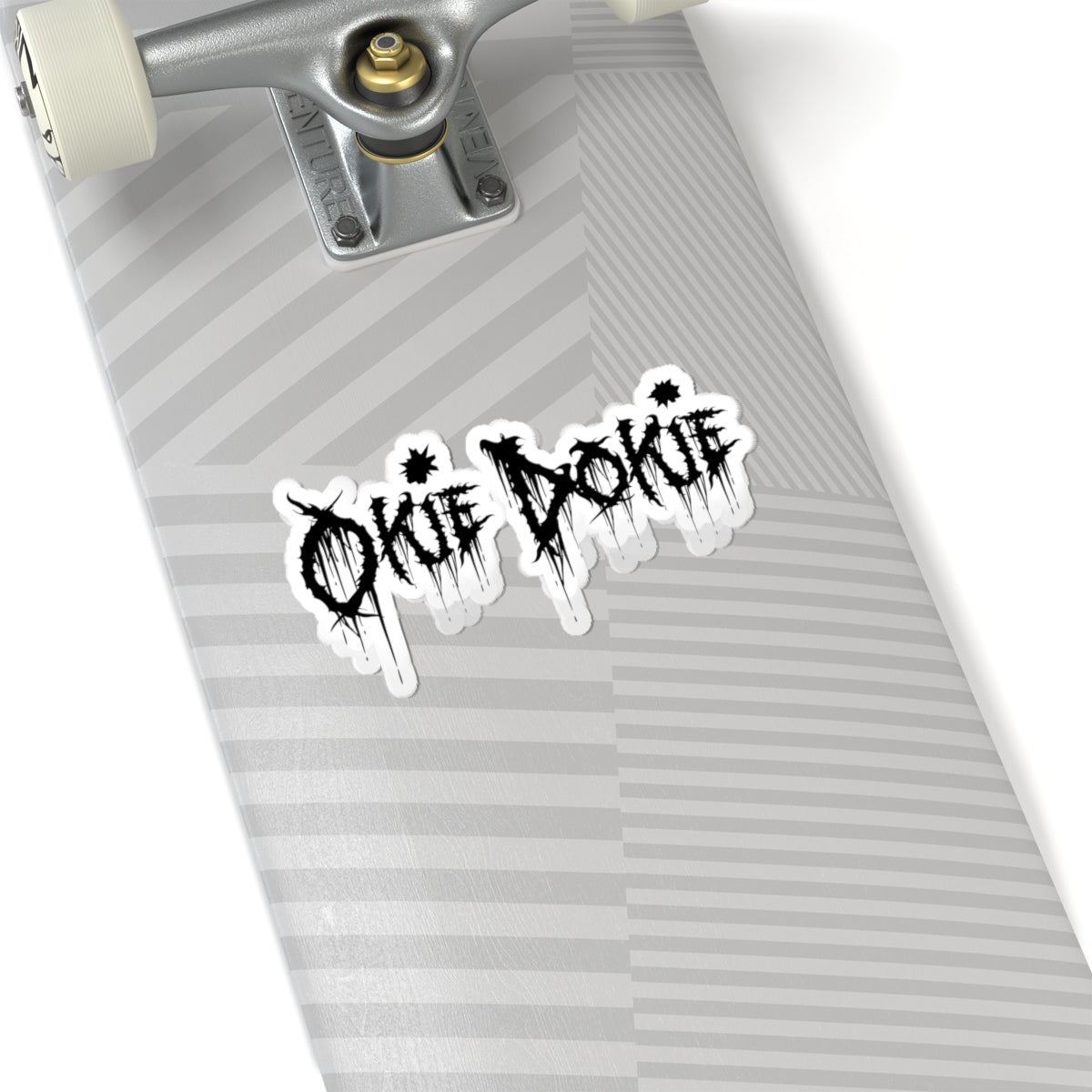 Okie Dokie Kiss-Cut Sticker — Grunge Drip Logo Decal Fallout