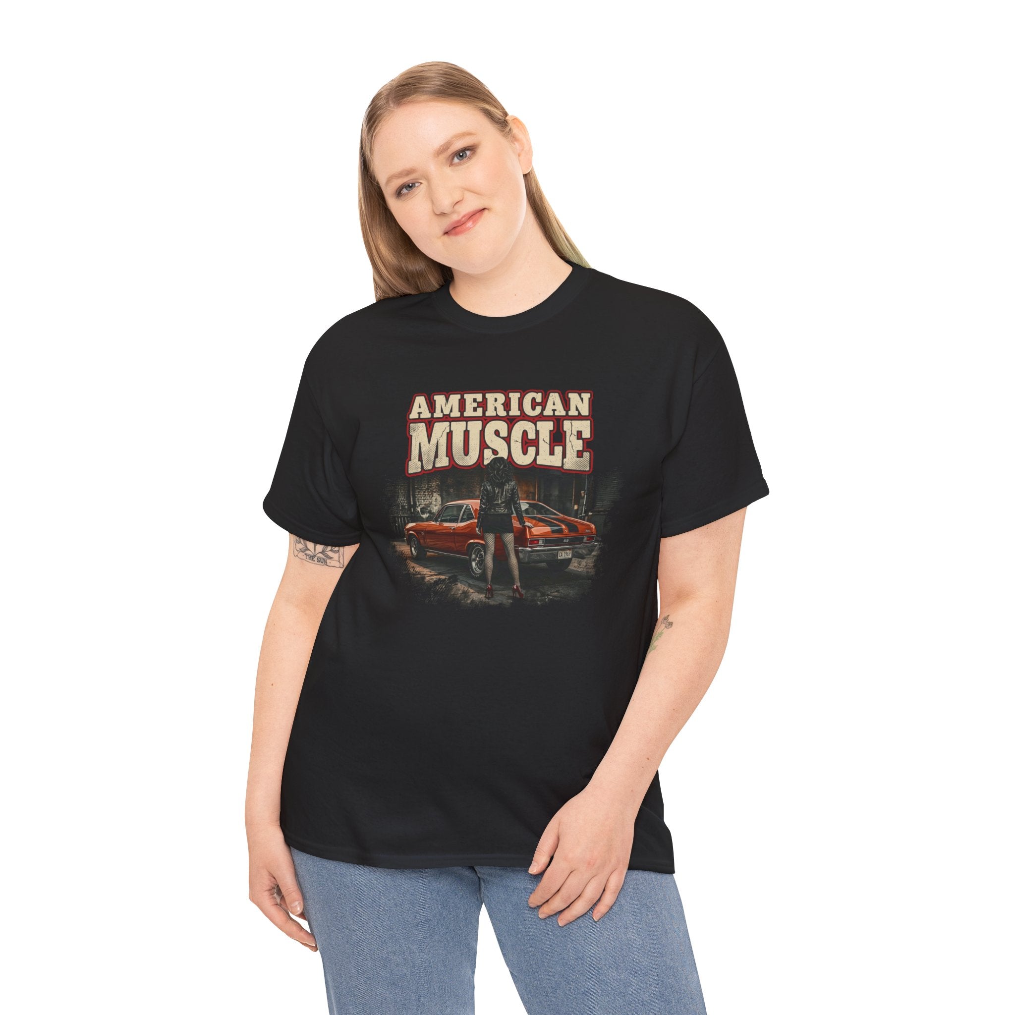 Person wearing a black t-shirt with a colorful 'New York City' design on a white background