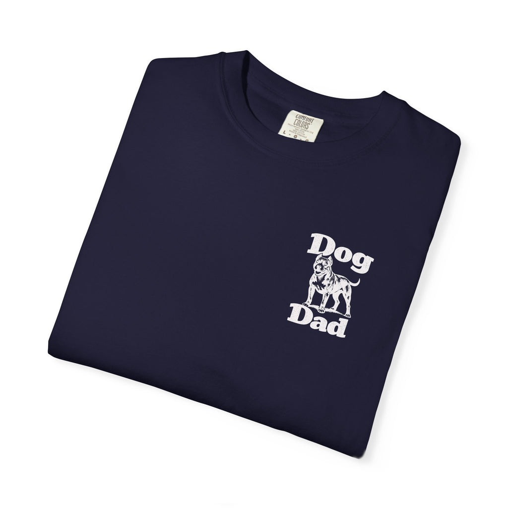 Dog Dad Pit Bull Terrier Lover T‑Shirt T‑Shirt — Graphic Pet Dad Tee (Small Chest Print)