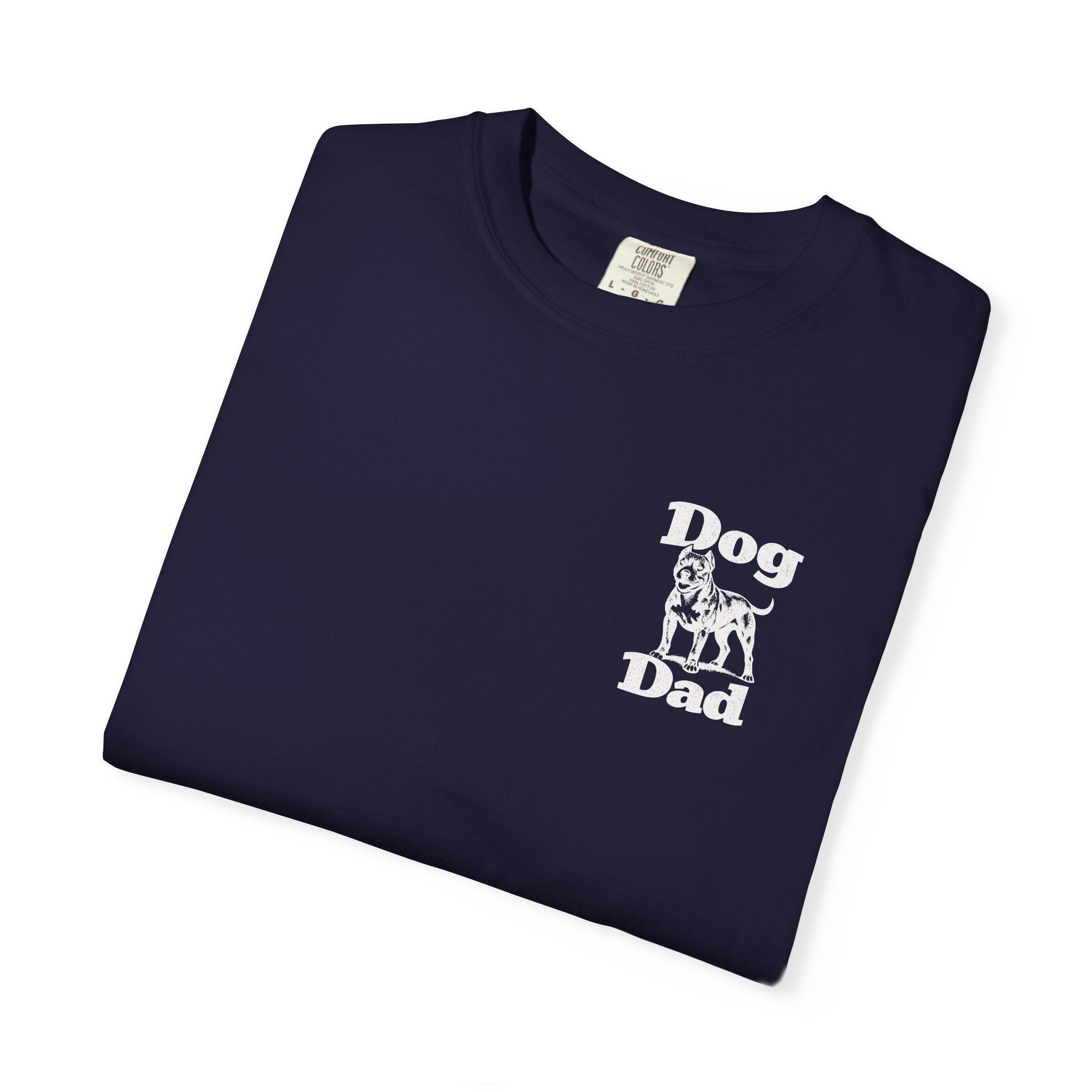 Dog Dad Pit Bull Terrier Lover T‑Shirt T‑Shirt — Graphic Pet Dad Tee (Small Chest Print)