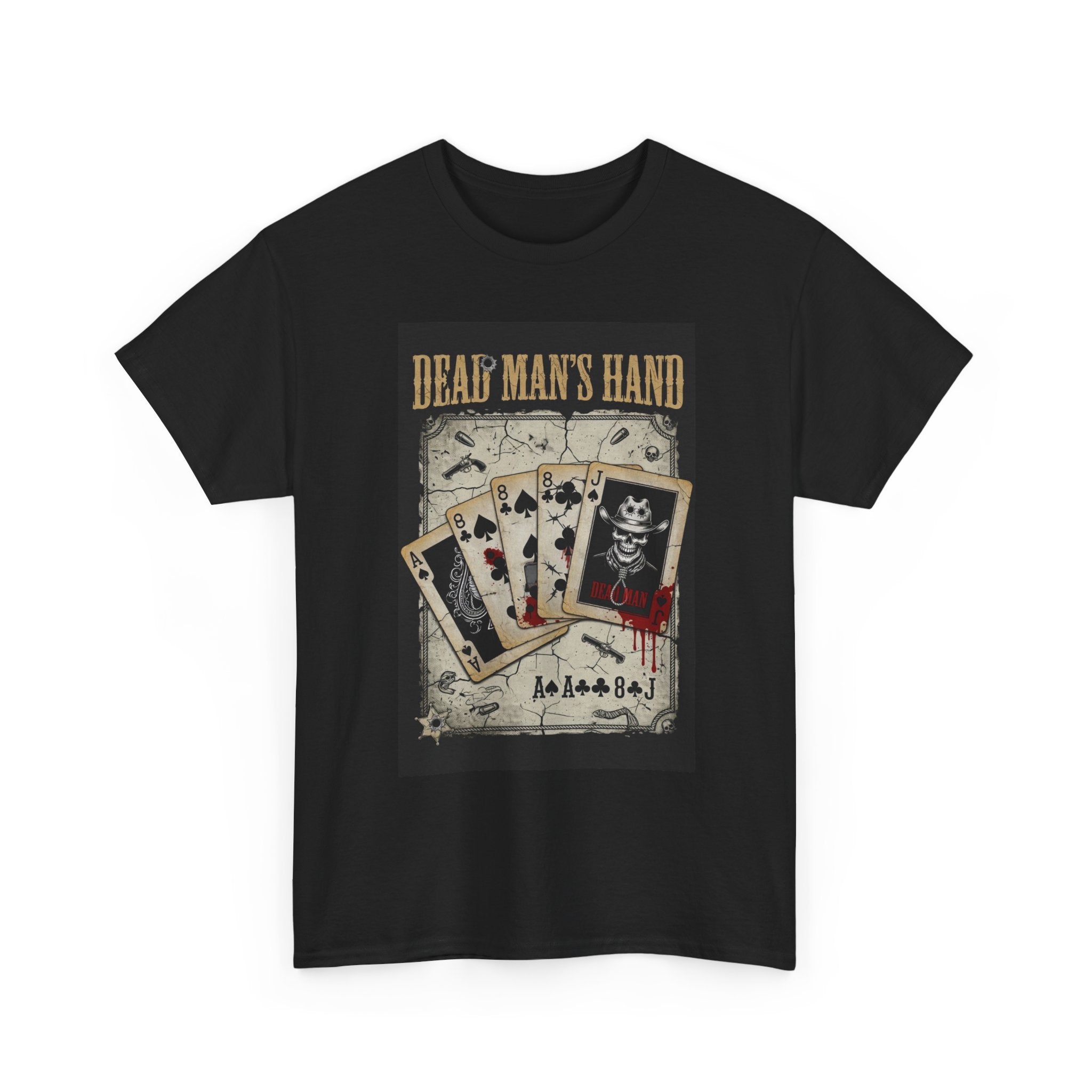 Dead Man's Hand T-Shirt — Vintage Playing Cards Graphic Tee