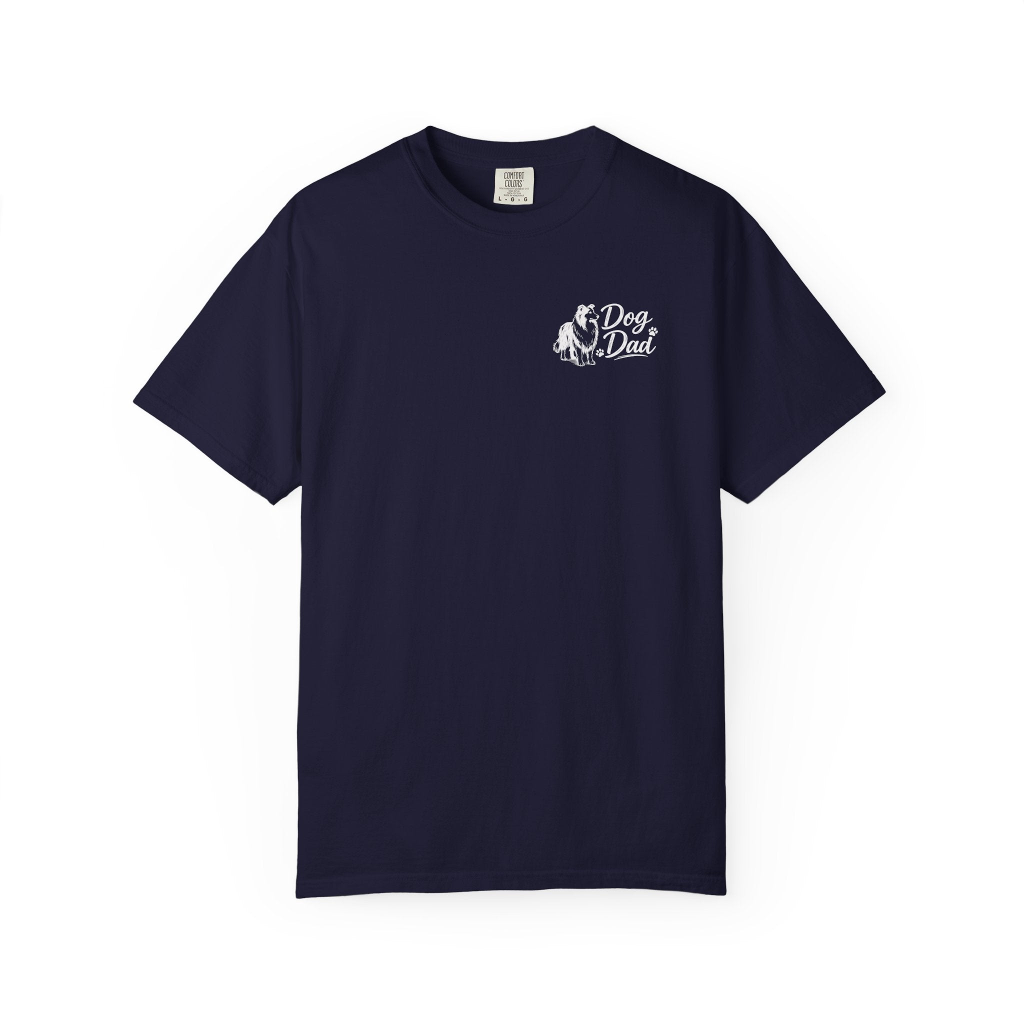Dog Dad Collie Lover T‑Shirt — Graphic Pet Dad Tee (Small Chest Print)