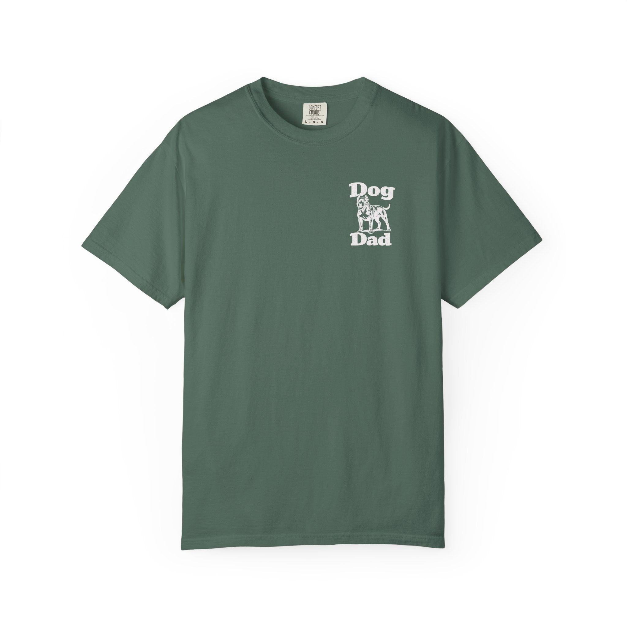 Dog Dad Pit Bull Terrier Lover T‑Shirt T‑Shirt — Graphic Pet Dad Tee (Small Chest Print)