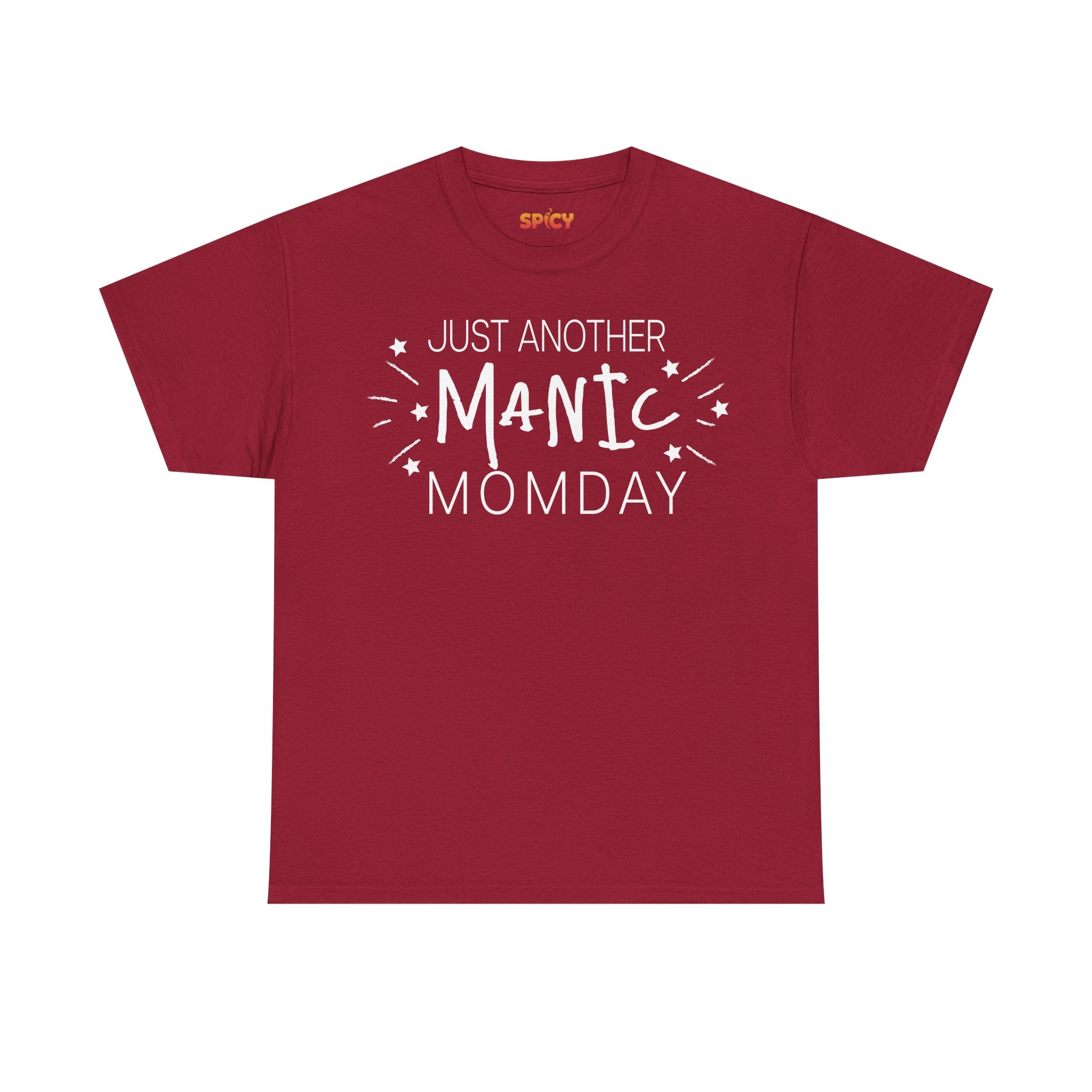 Manic Momday Unisex Heavy Cotton Tee - Casual Wear, Summer Style, Gift for Friends, Graphic Tee, Everyday Comfort