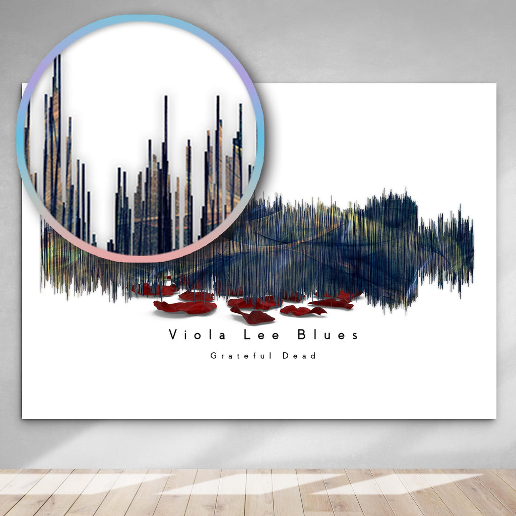Grateful Dead Album cover with abstract design and text on a white background