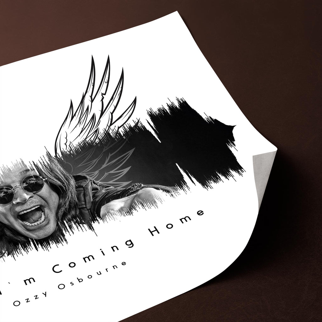 Mamma I'm Coming Home Music Art Roll Poster | Ozzy Decor, Wall Art, Gift for Music Lovers, Home Decoration, Festival Decor