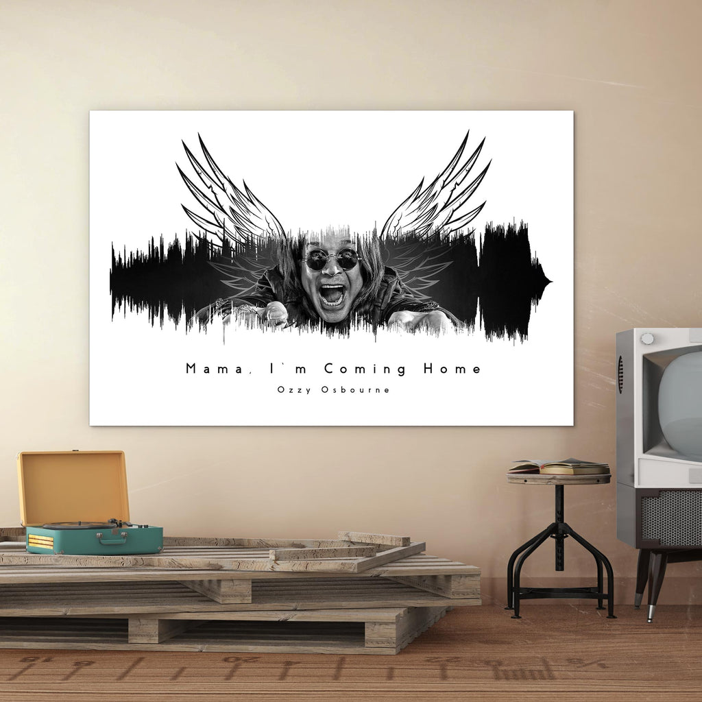Mamma I'm Coming Home Music Art Roll Poster | Ozzy Decor, Wall Art, Gift for Music Lovers, Home Decoration, Festival Decor