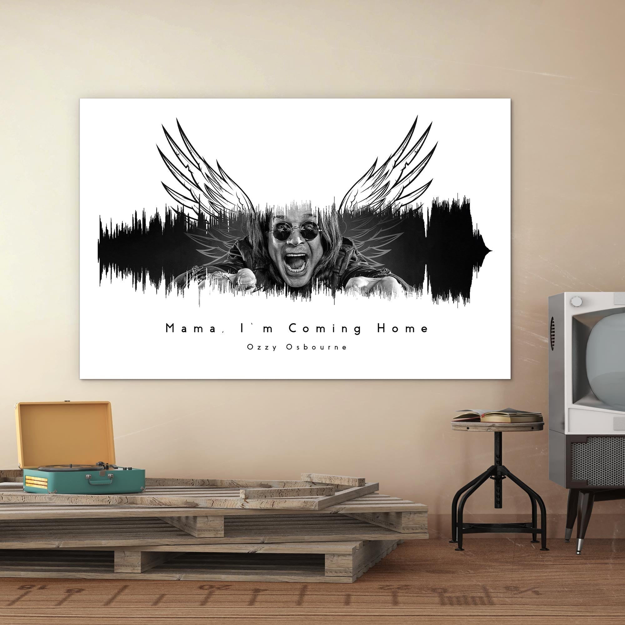 Mamma I'm Coming Home Music Art Roll Poster | Ozzy Decor, Wall Art, Gift for Music Lovers, Home Decoration, Festival Decor