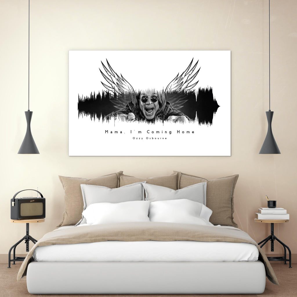 Mamma I'm Coming Home Music Art Roll Poster | Ozzy Decor, Wall Art, Gift for Music Lovers, Home Decoration, Festival Decor