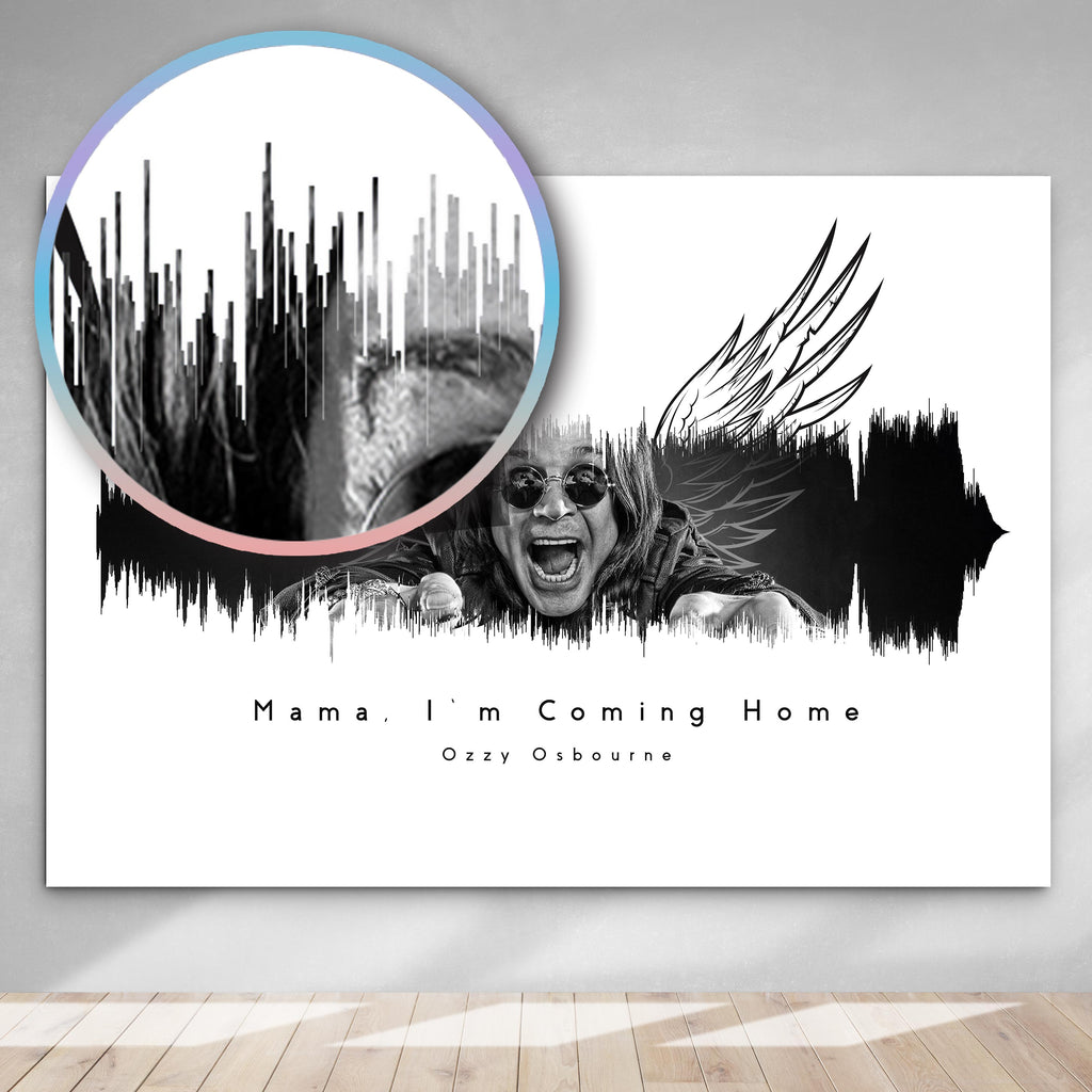 Mamma I'm Coming Home Music Art Roll Poster | Ozzy Decor, Wall Art, Gift for Music Lovers, Home Decoration, Festival Decor