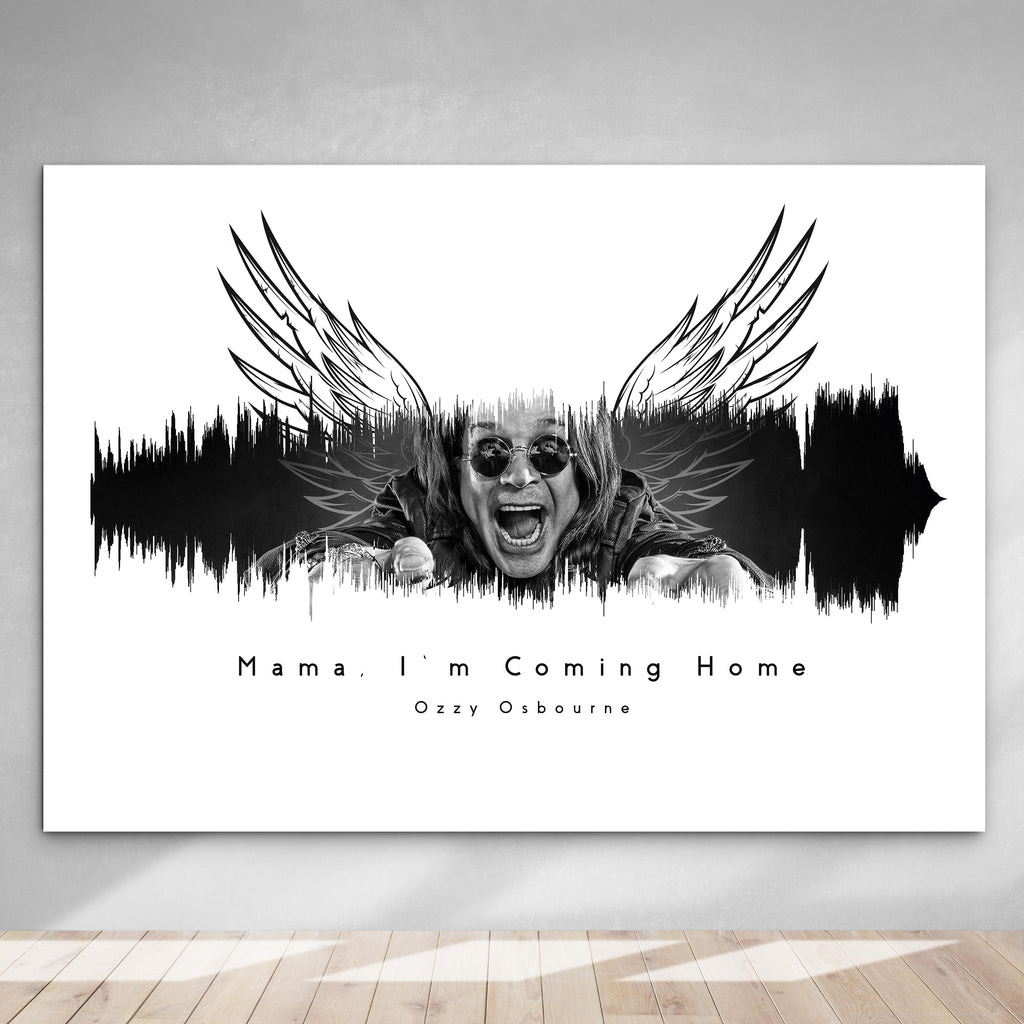 Mamma I'm Coming Home Music Art Roll Poster | Ozzy Decor, Wall Art, Gift for Music Lovers, Home Decoration, Festival Decor