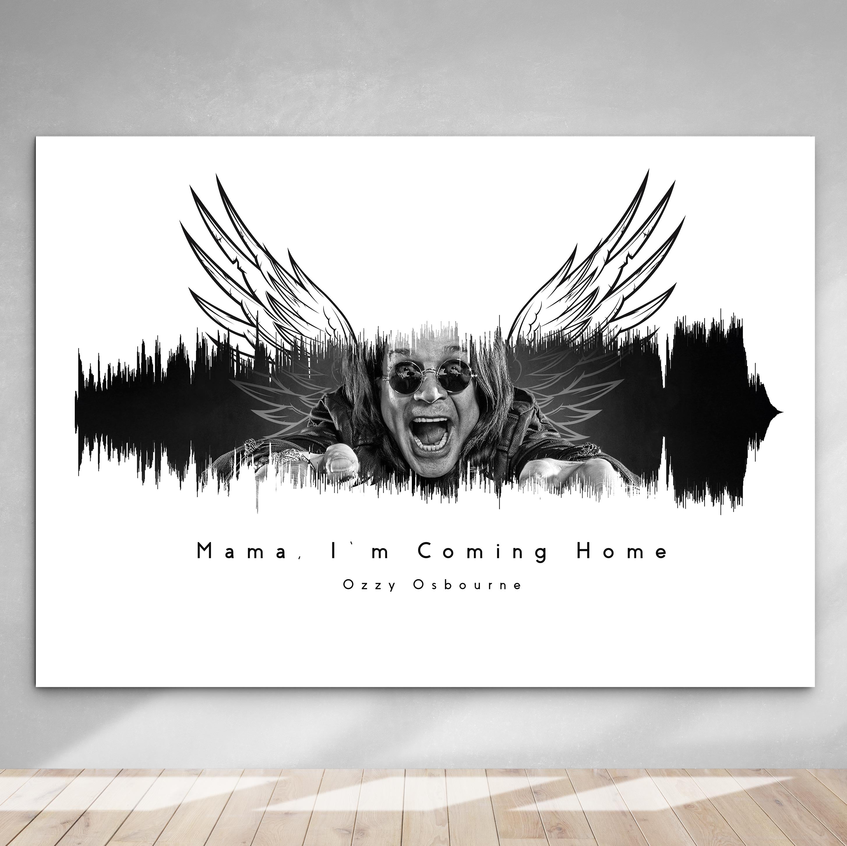 Mamma I'm Coming Home Music Art Roll Poster | Ozzy Decor, Wall Art, Gift for Music Lovers, Home Decoration, Festival Decor