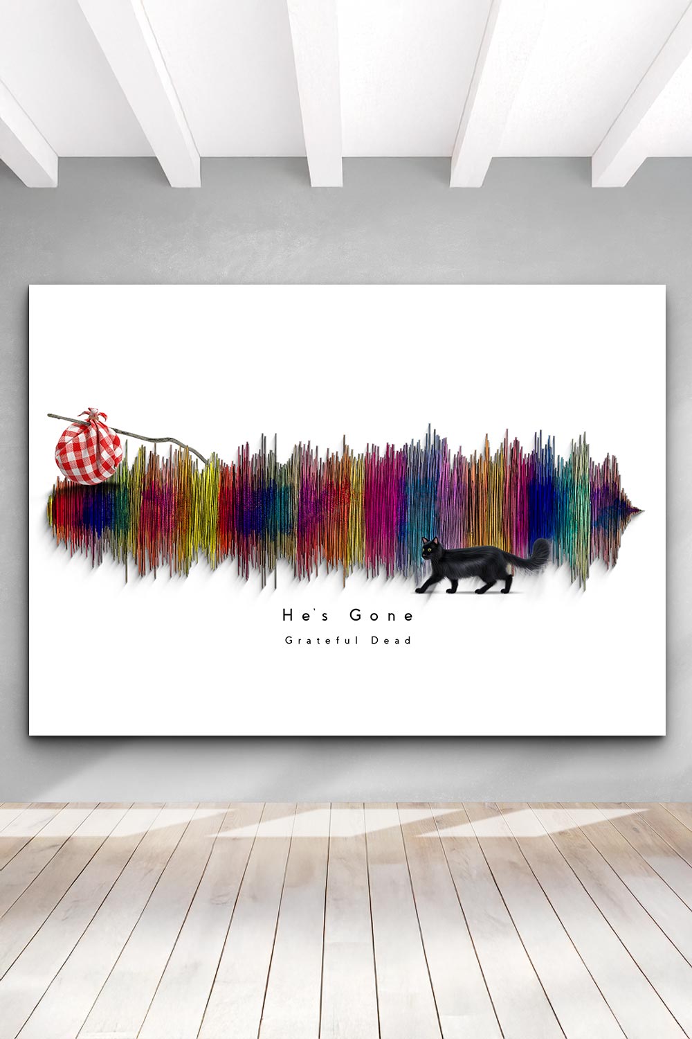 He's Gone Art Roll Poster | The Dead Decor, Wall Art, Gift for Music Lovers, Home Decoration, Festival Decor