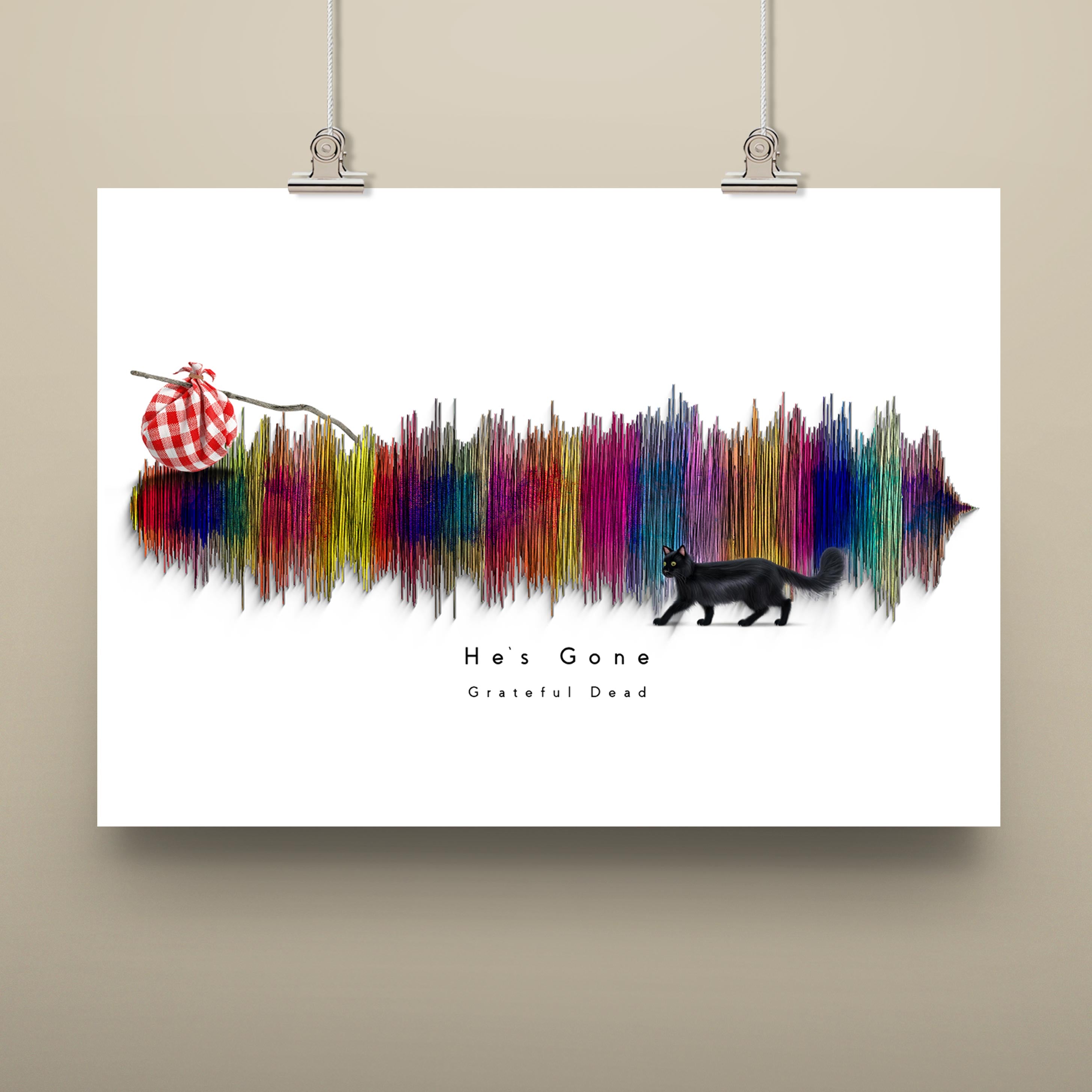 He's Gone Art Roll Poster | The Dead Decor, Wall Art, Gift for Music Lovers, Home Decoration, Festival Decor