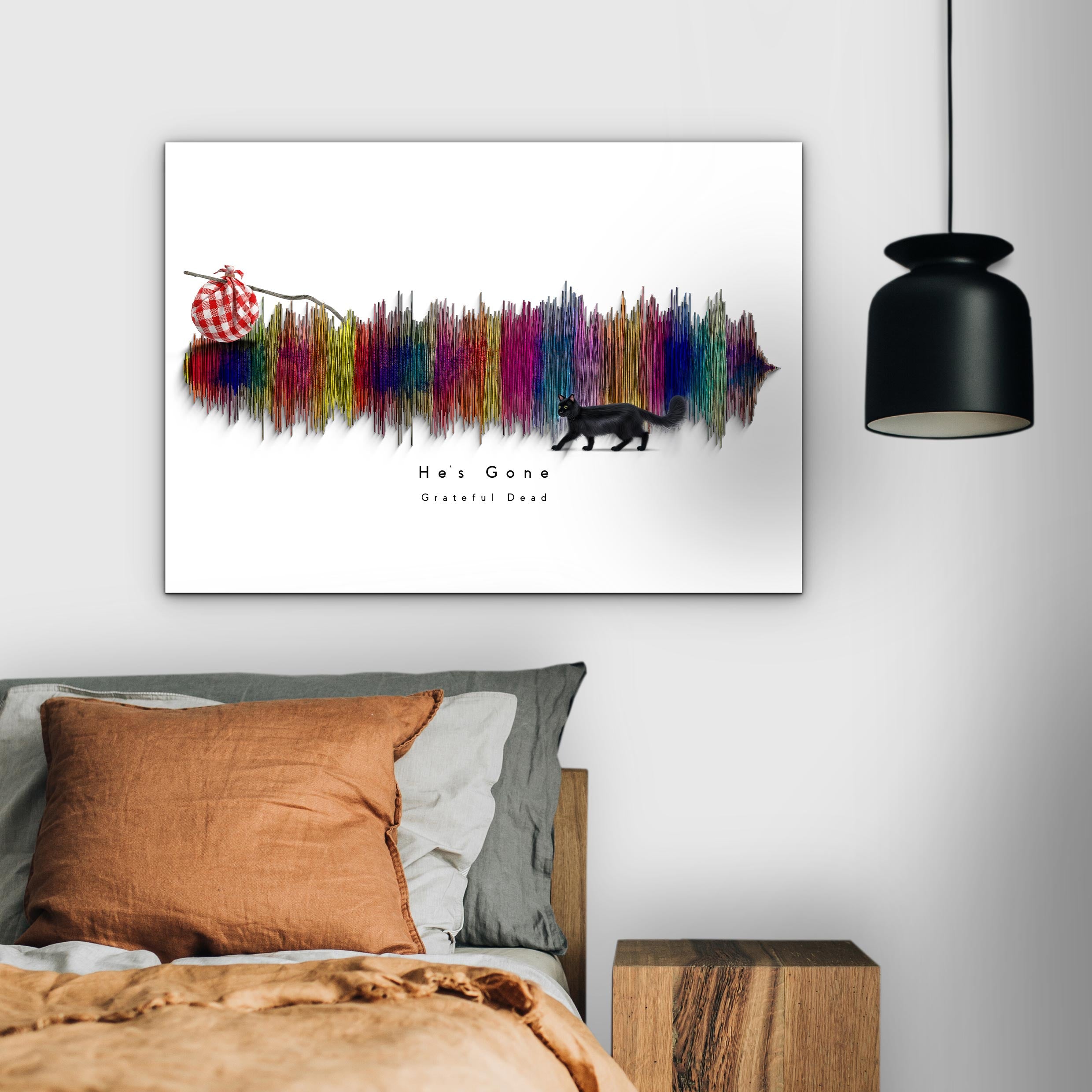 He's Gone Art Roll Poster | The Dead Decor, Wall Art, Gift for Music Lovers, Home Decoration, Festival Decor