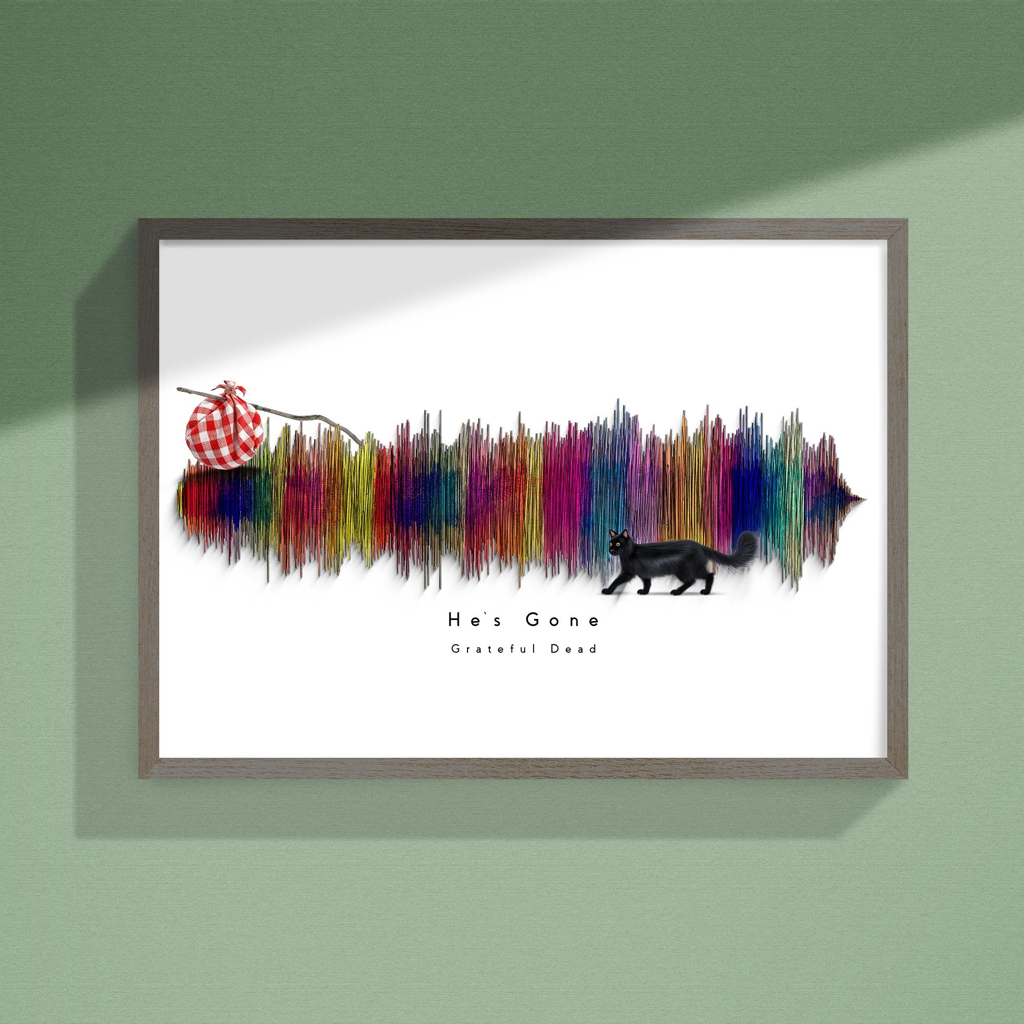 He's Gone Art Roll Poster | The Dead Decor, Wall Art, Gift for Music Lovers, Home Decoration, Festival Decor