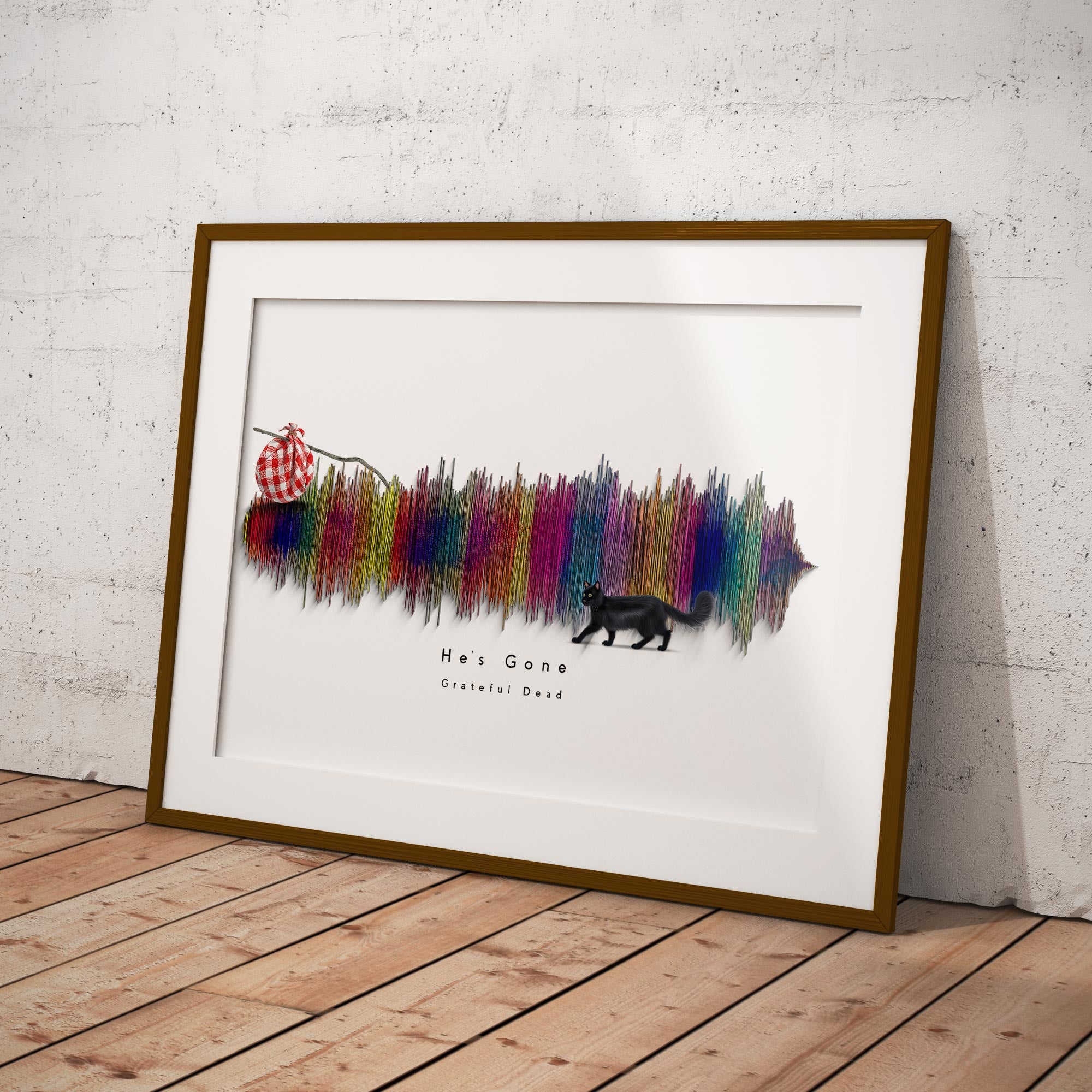 He's Gone Art Roll Poster | The Dead Decor, Wall Art, Gift for Music Lovers, Home Decoration, Festival Decor