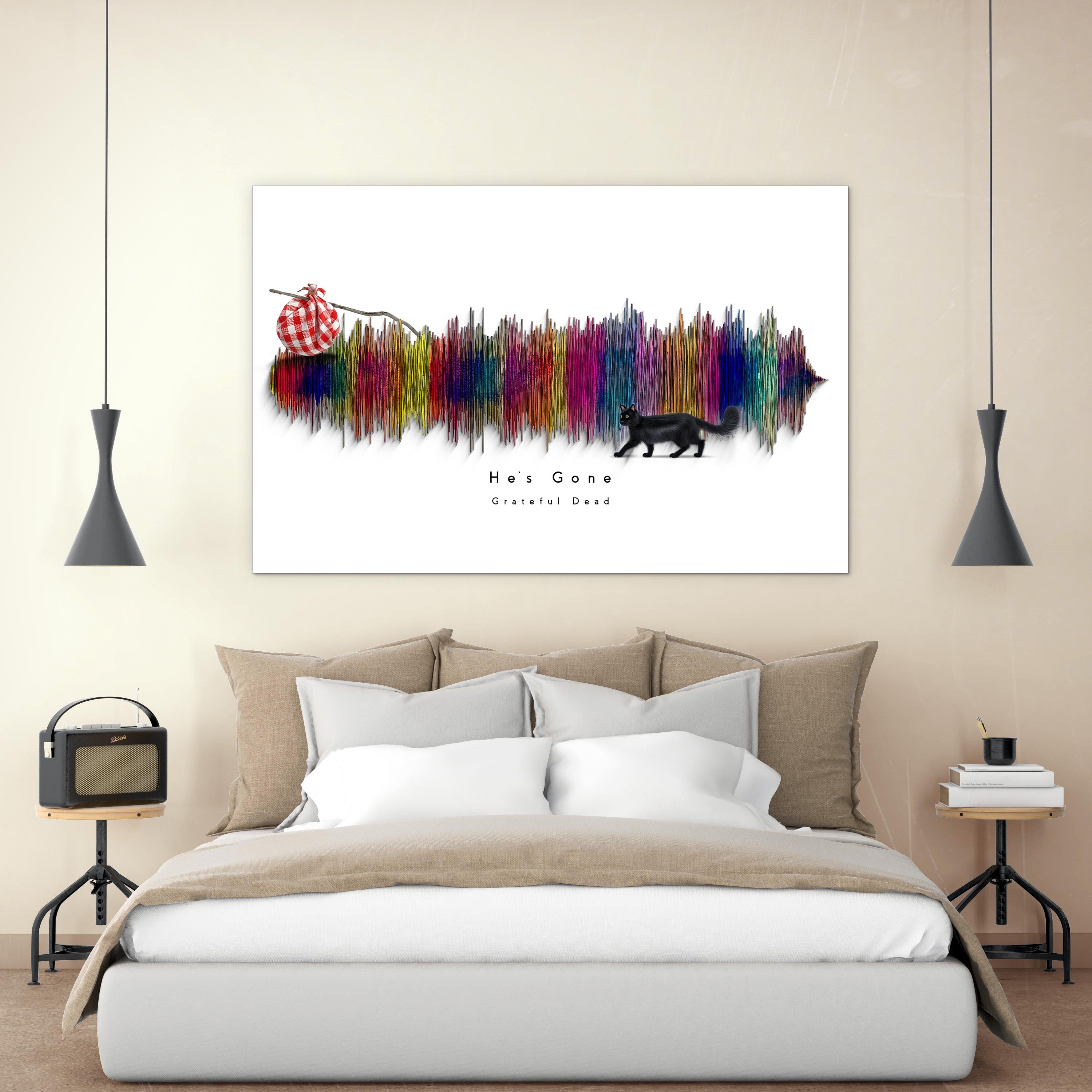 He's Gone Art Roll Poster | The Dead Decor, Wall Art, Gift for Music Lovers, Home Decoration, Festival Decor