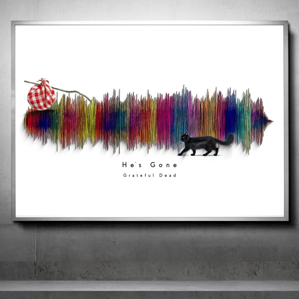 He's Gone Art Roll Poster | The Dead Decor, Wall Art, Gift for Music Lovers, Home Decoration, Festival Decor