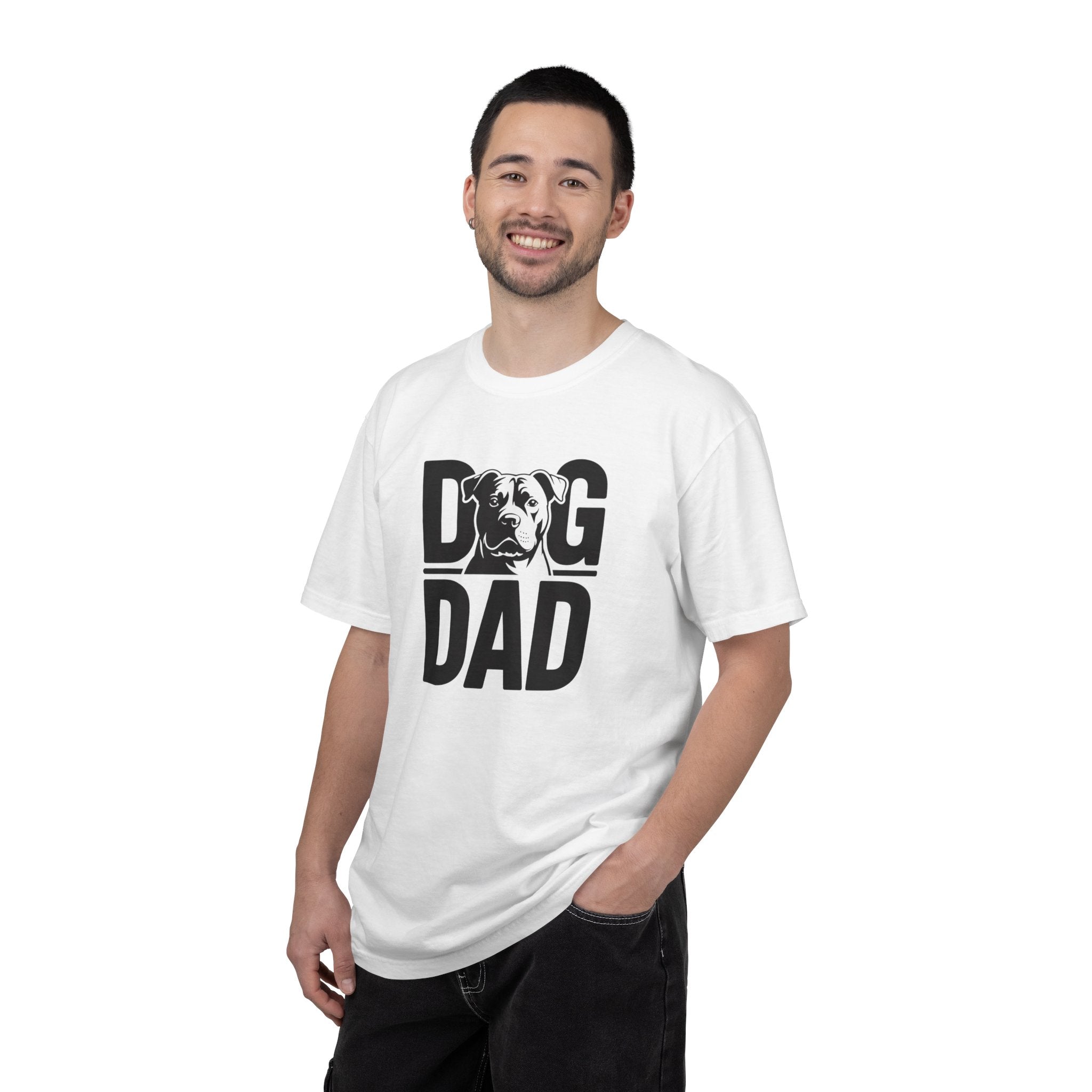 Dog Dad Pit Bull Terrier Lover T‑Shirt — Graphic Pet Dad Tee (Small Chest Print)