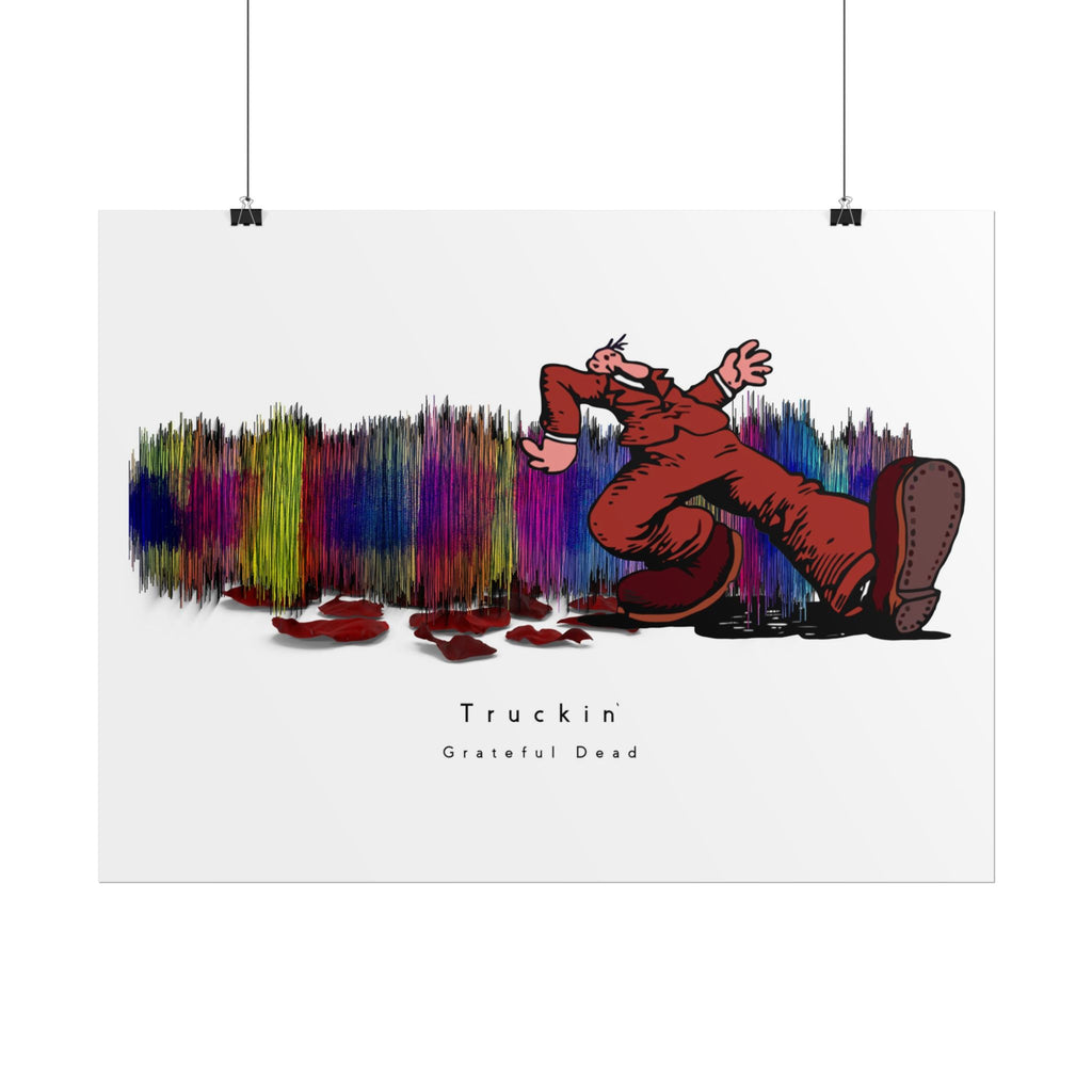 Truckin' Music Art Roll Poster | Grateful Dead Decor, Wall Art, Gift for Music Lovers, Home Decoration, Festival Decor