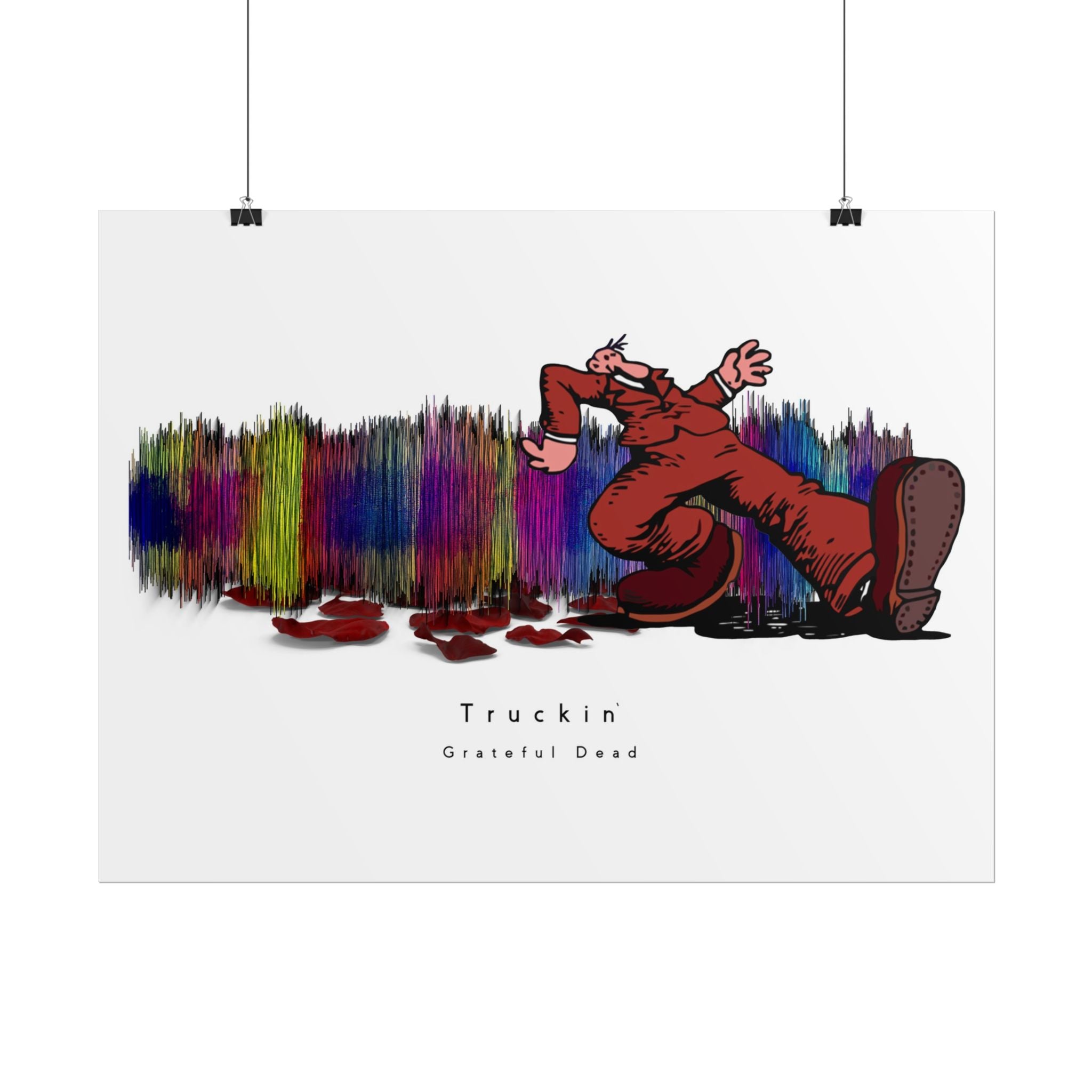 Truckin' Music Art Roll Poster | Grateful Dead Decor, Wall Art, Gift for Music Lovers, Home Decoration, Festival Decor