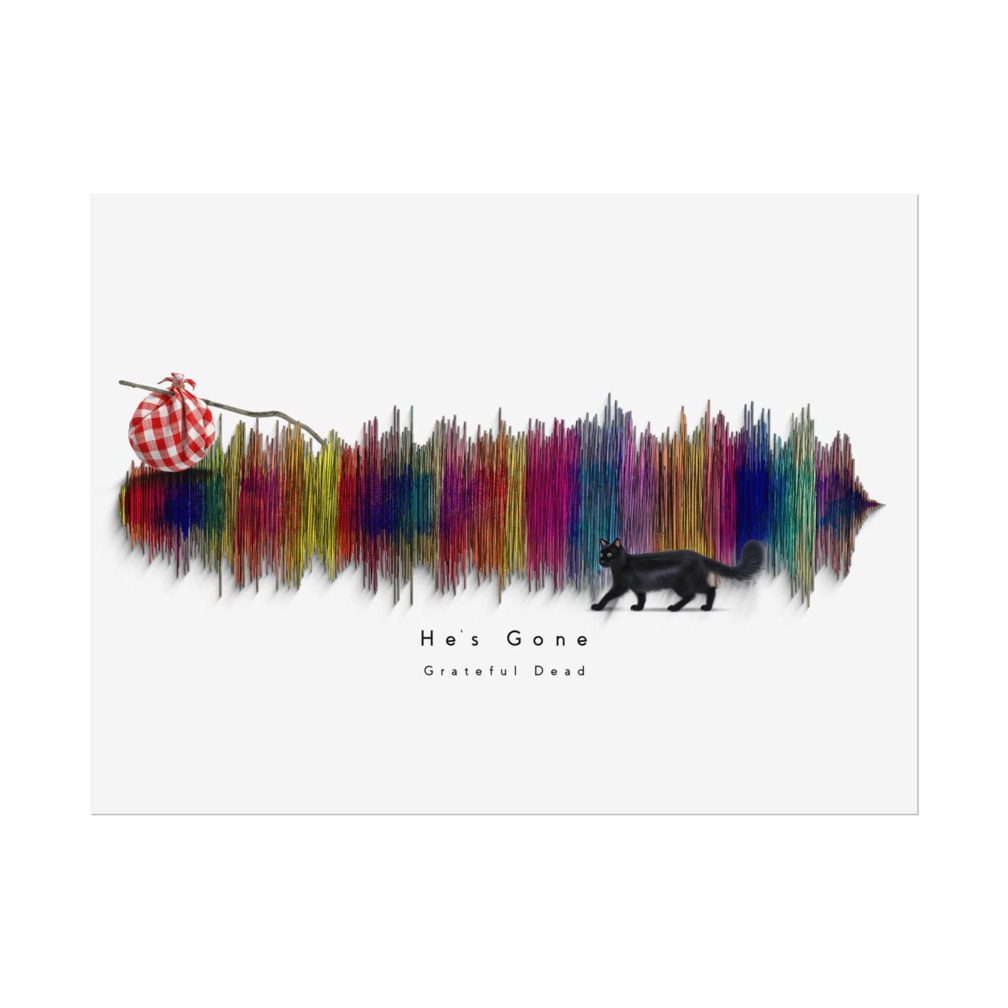 He’s Gone Music Art Roll Poster | Grateful Dead Decor, Wall Art, Gift for Music Lovers, Home Decoration, Festival Decor