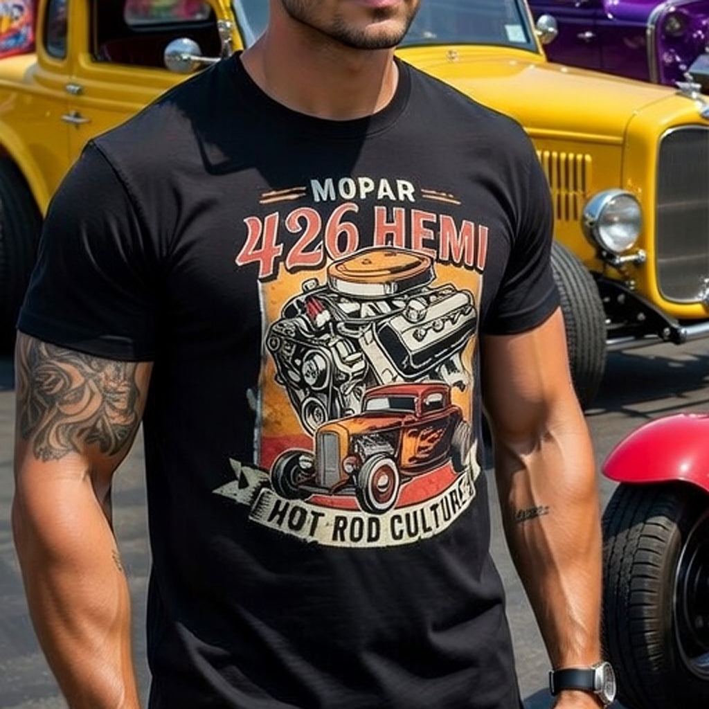 426 HEMI Mopar Hot Rod T-Shirt — Classic Vintage Muscle Car Tee