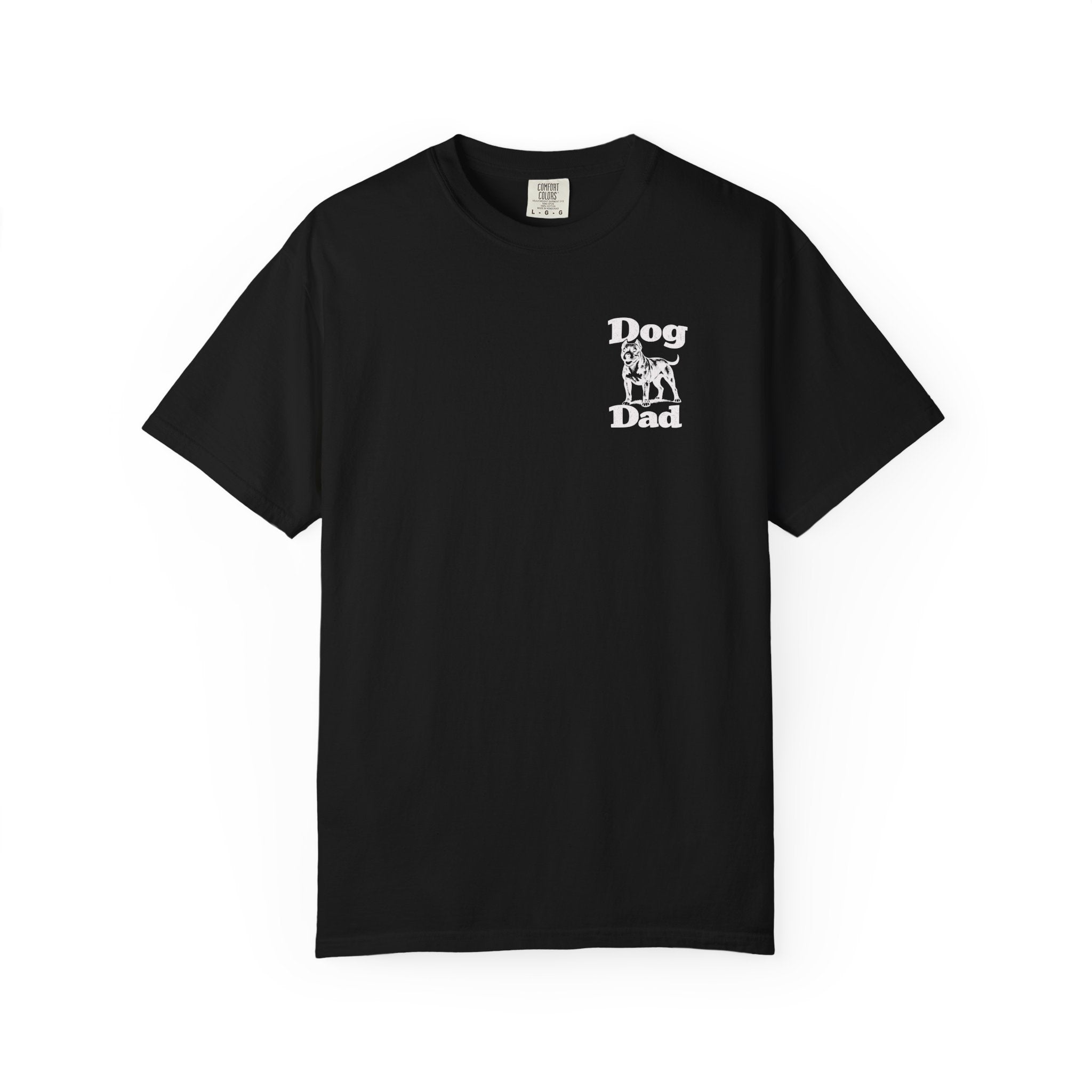 Dog Dad Pit Bull Terrier Lover T‑Shirt T‑Shirt — Graphic Pet Dad Tee (Small Chest Print)