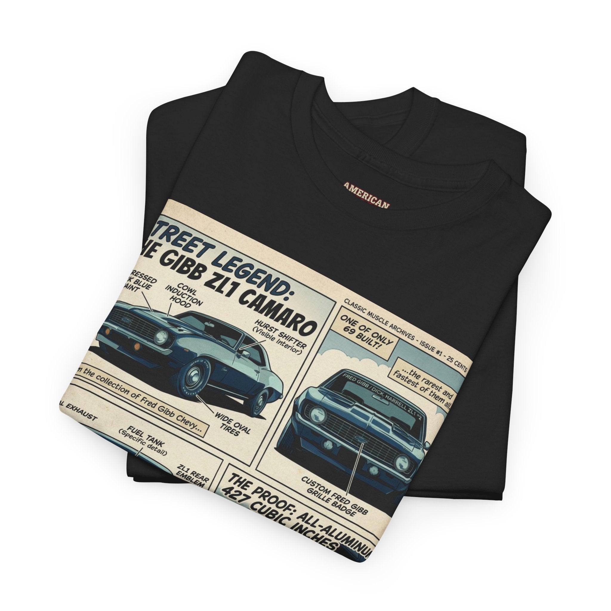 Retro Camaro Comic Tee — "Street Legend: The C/SS Z28 Camaro" Vintage Car T-Shirt