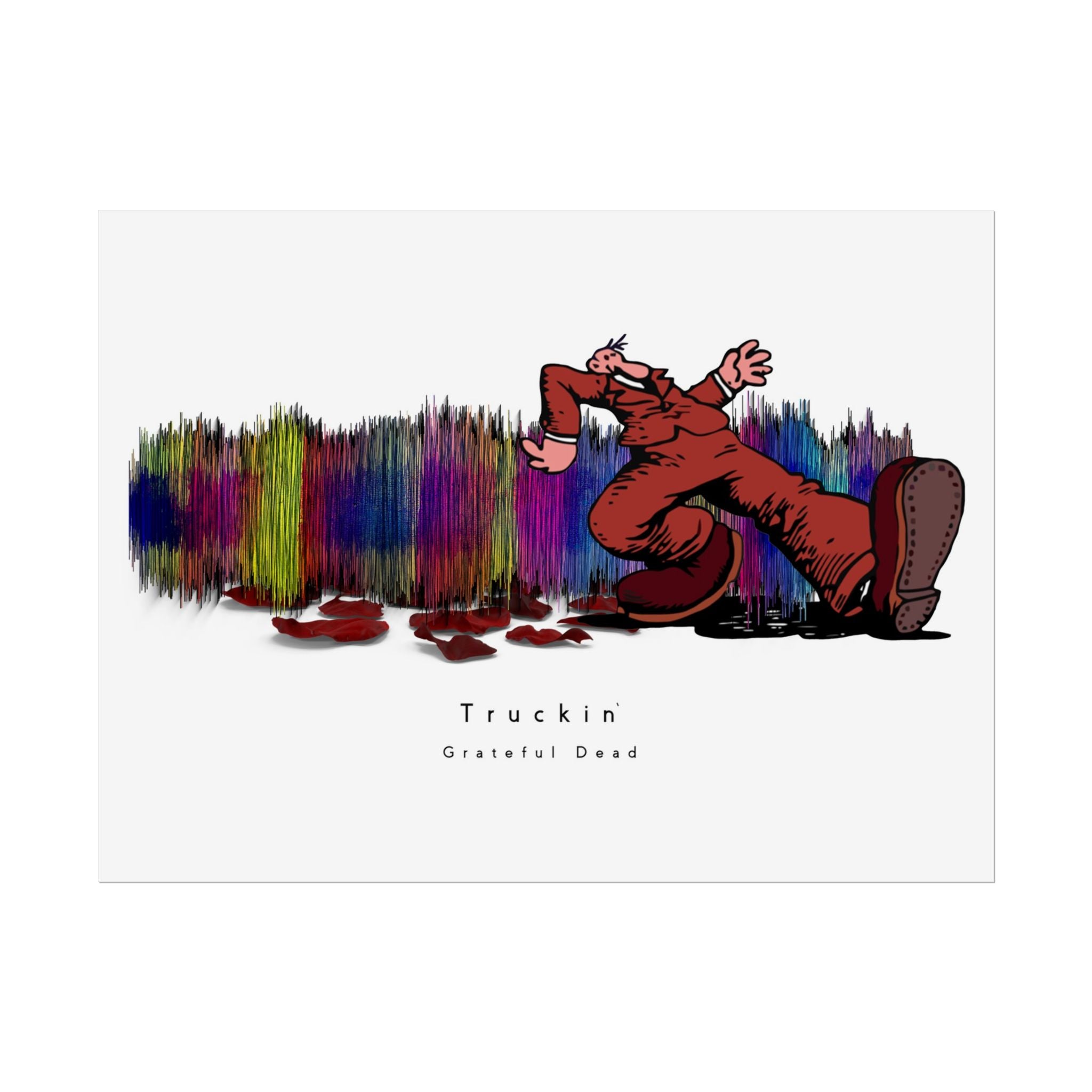 Truckin' Music Art Roll Poster | Grateful Dead Decor, Wall Art, Gift for Music Lovers, Home Decoration, Festival Decor