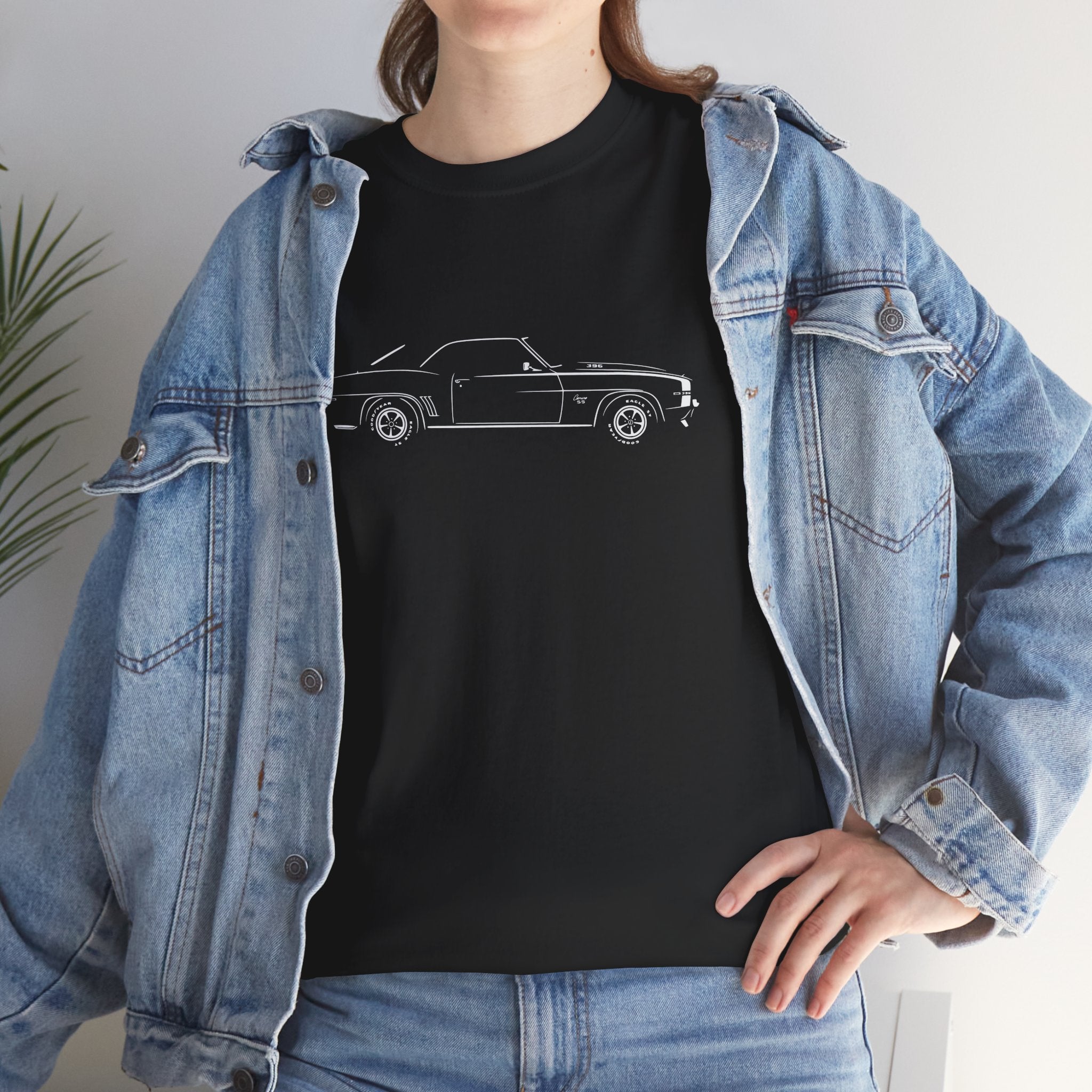 1969 Chevrolet Camaro American Muscle V8 Tee — Pontiac Ram Air IV Classic Car T-Shirt