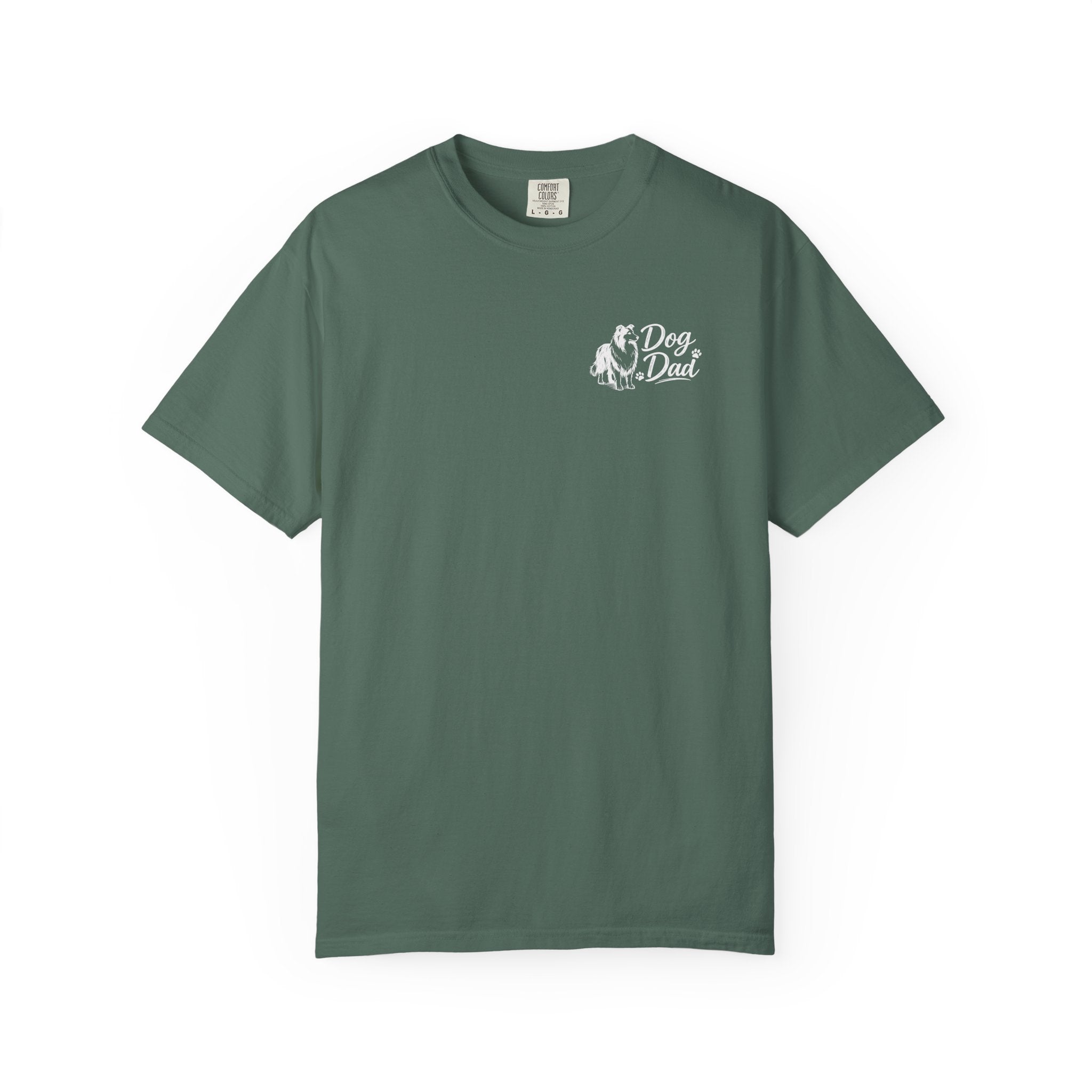 Dog Dad Collie Lover T‑Shirt — Graphic Pet Dad Tee (Small Chest Print)