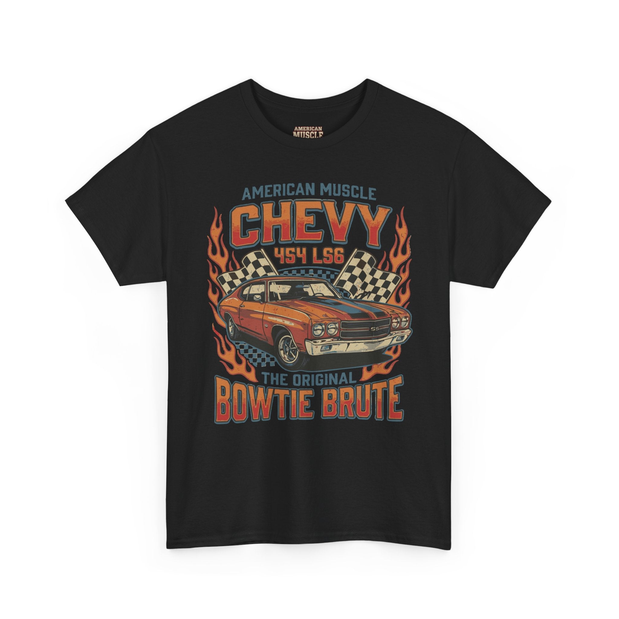 Chevy Bowtie Brute Muscle Car T‑Shirt – American Muscle Vintage Racing Tee