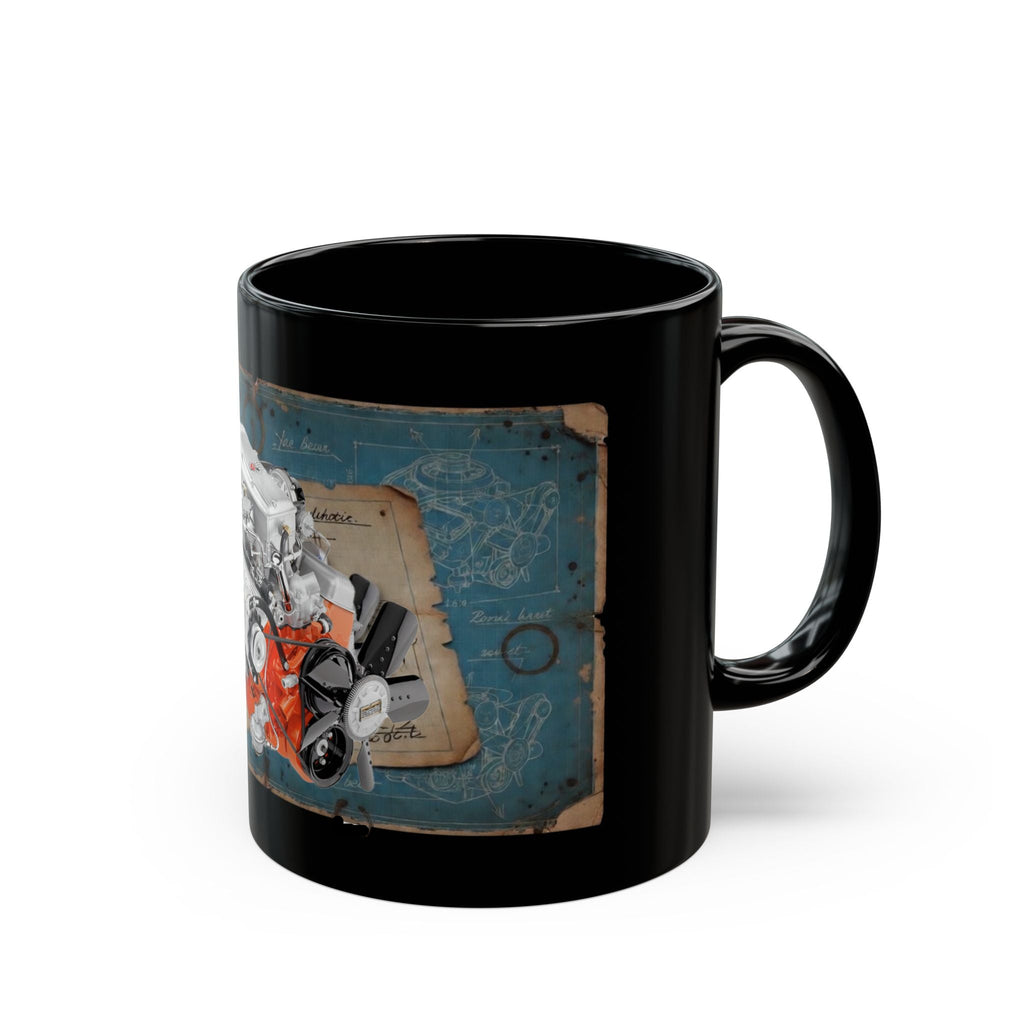 Chevrolet 327 engine blueprint mug