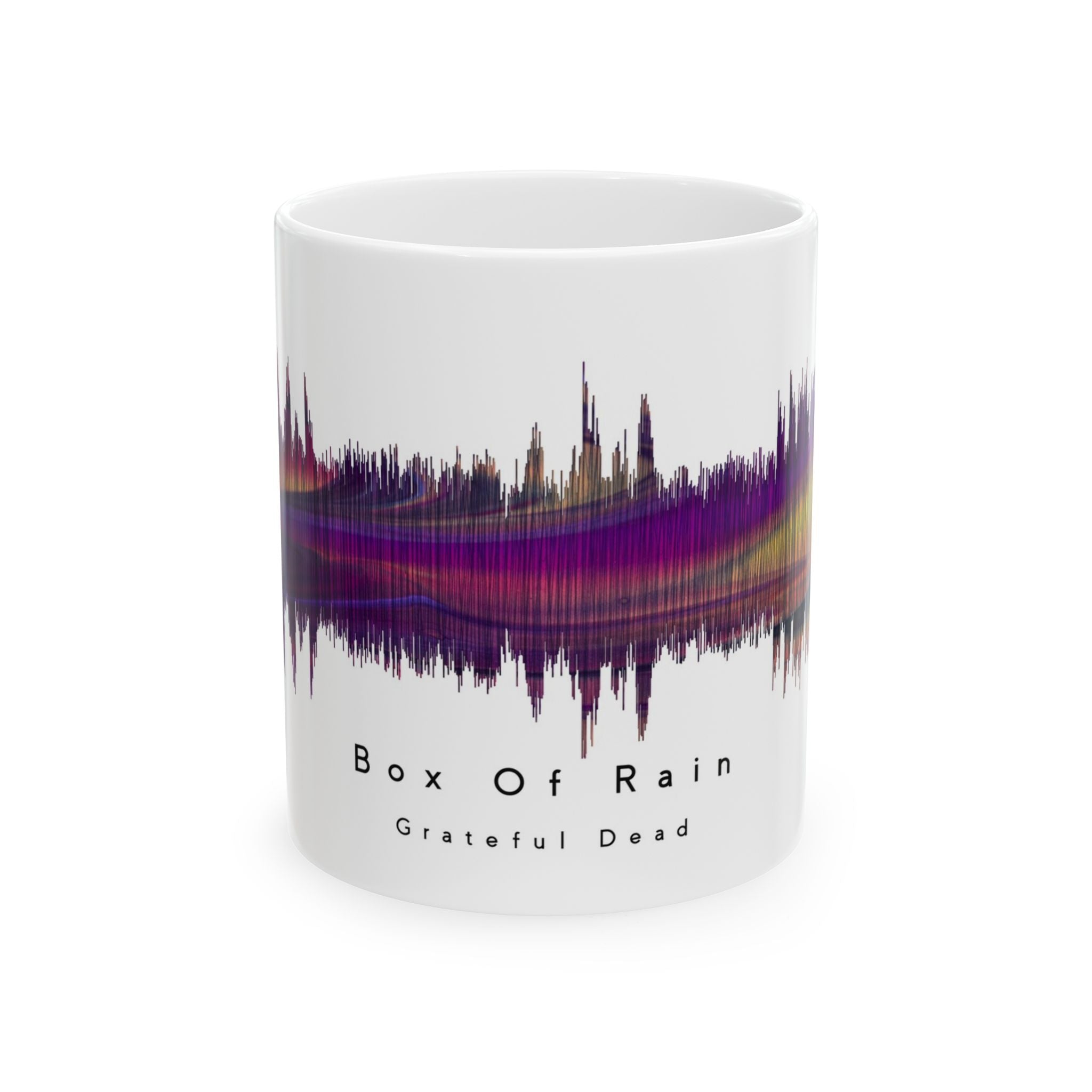 Grateful Dead Box Of Rain Soundwave Ceramic Mug, Music Lover Gift, Coffee-Tea Mug, Home Decor, Unique Present