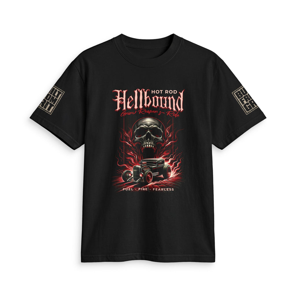 Hellbound Skull Racing T‑Shirt — Hot Rod Tee