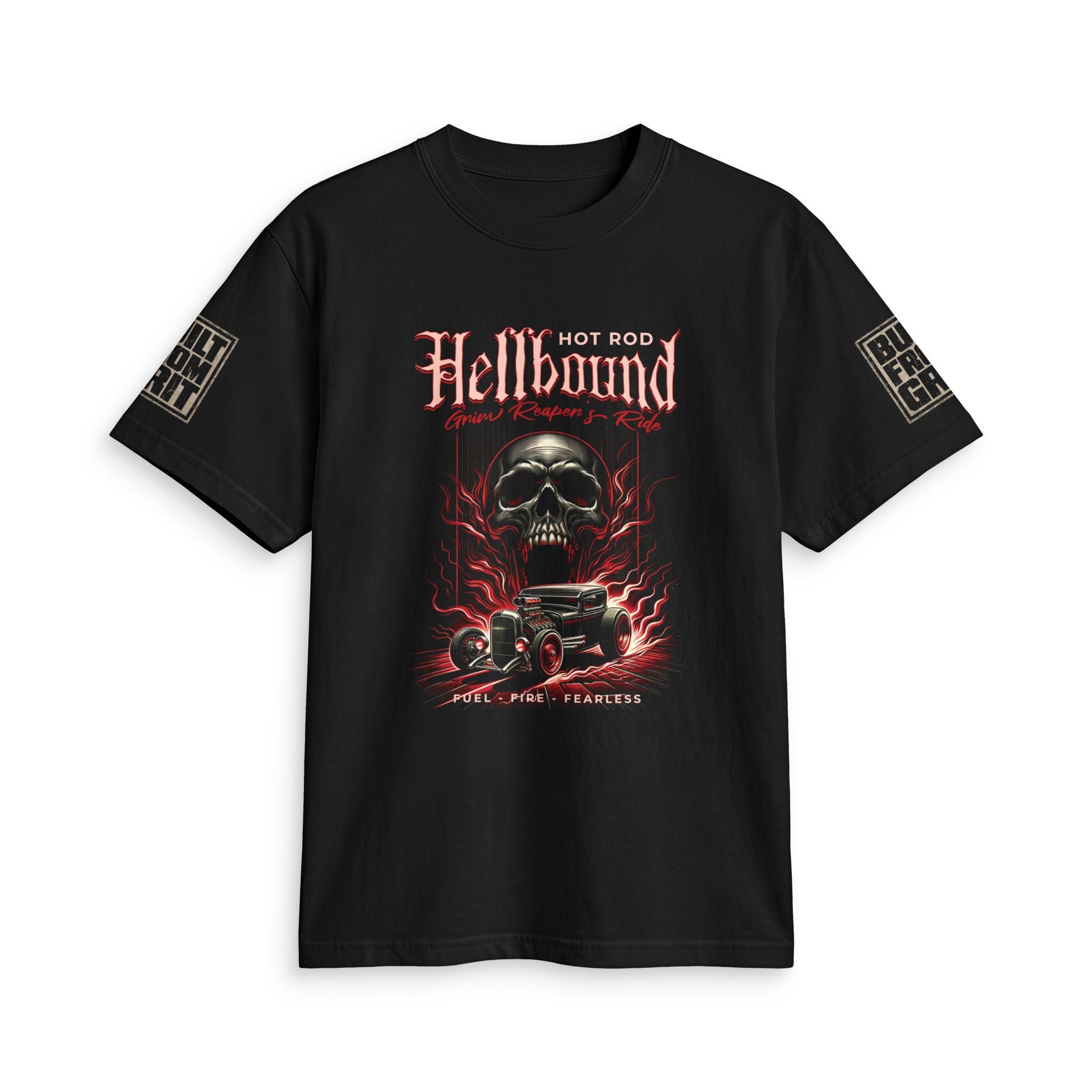 Hellbound Skull Racing T‑Shirt — Hot Rod Tee