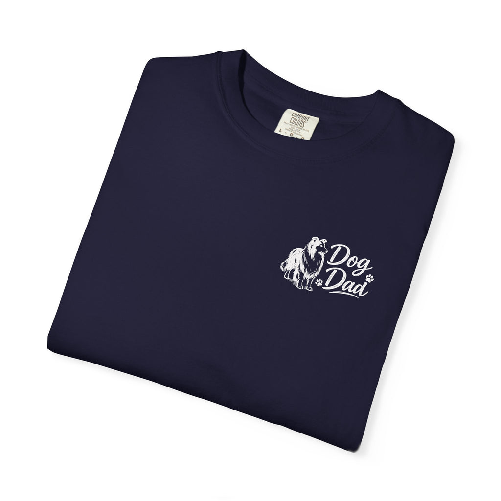Dog Dad Collie Lover T‑Shirt — Graphic Pet Dad Tee (Small Chest Print)