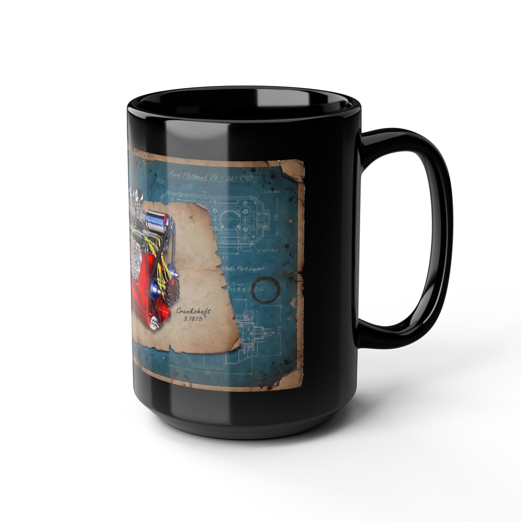 Ford Flathead Engine Blueprint Mug – Engine Design #7