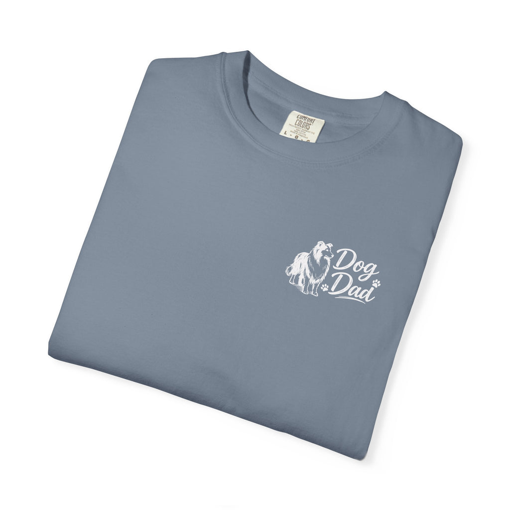 Dog Dad Collie Lover T‑Shirt — Graphic Pet Dad Tee (Small Chest Print)
