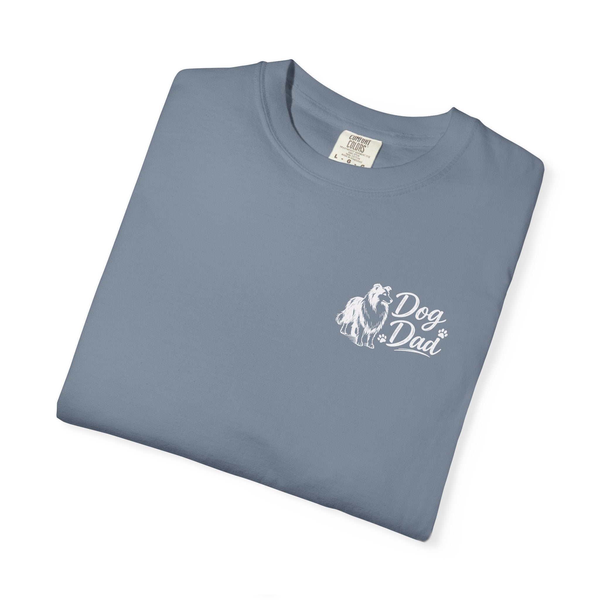 Dog Dad Collie Lover T‑Shirt — Graphic Pet Dad Tee (Small Chest Print)
